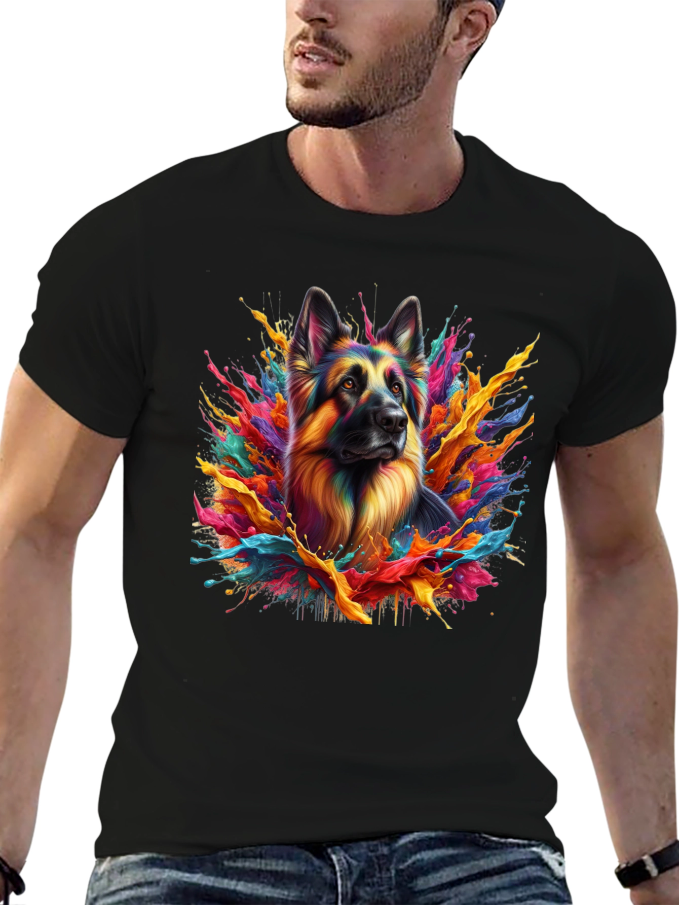 Colorful German Shepherd T-Shirt