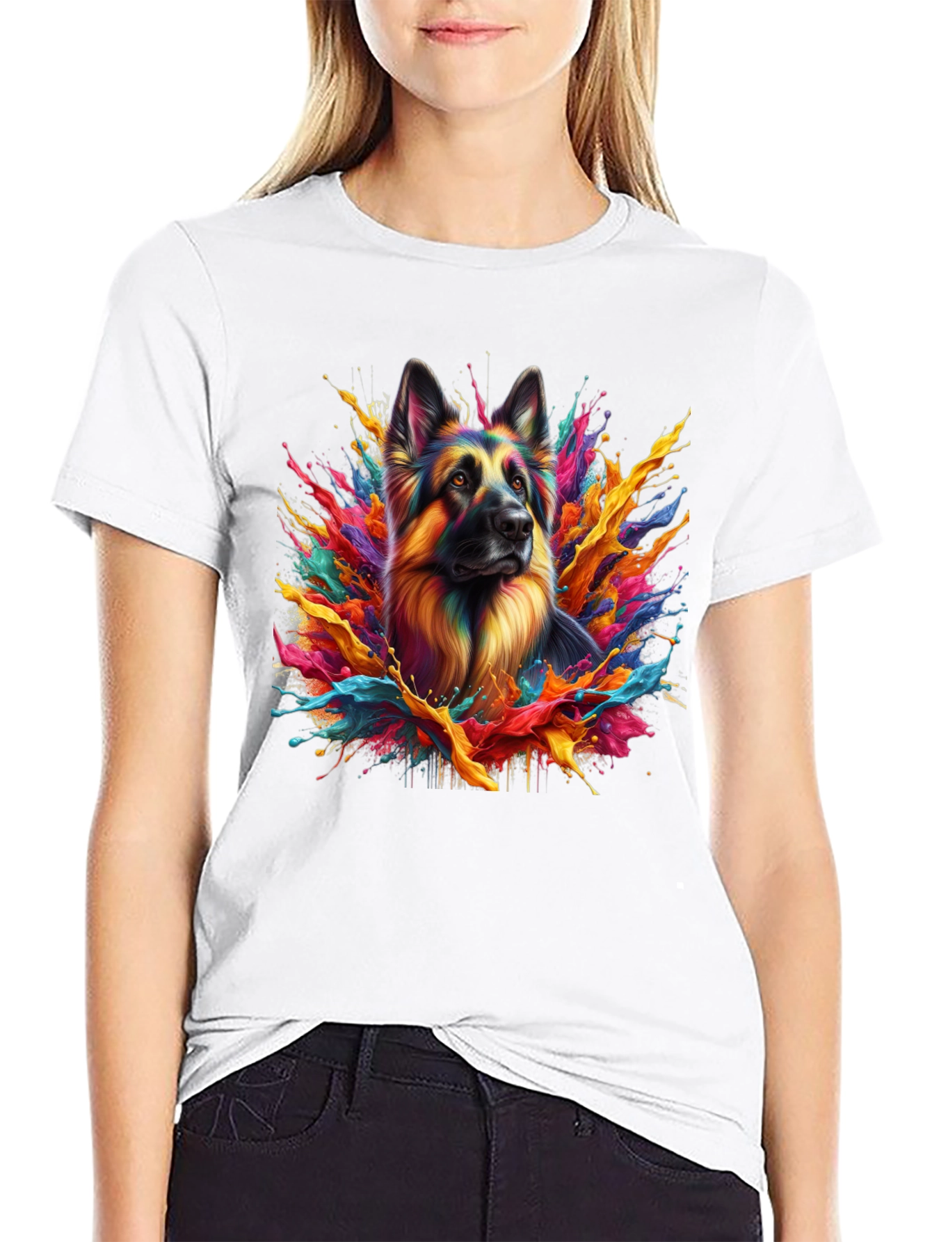 Colorful German Shepherd T-Shirt