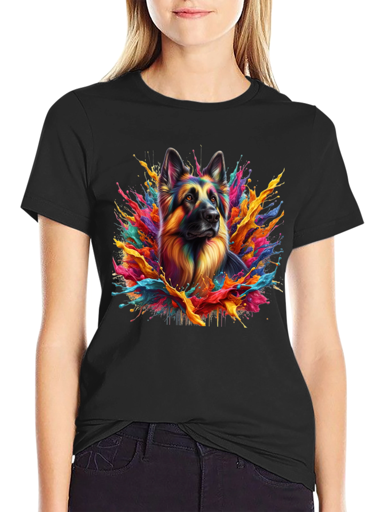 Colorful German Shepherd T-Shirt