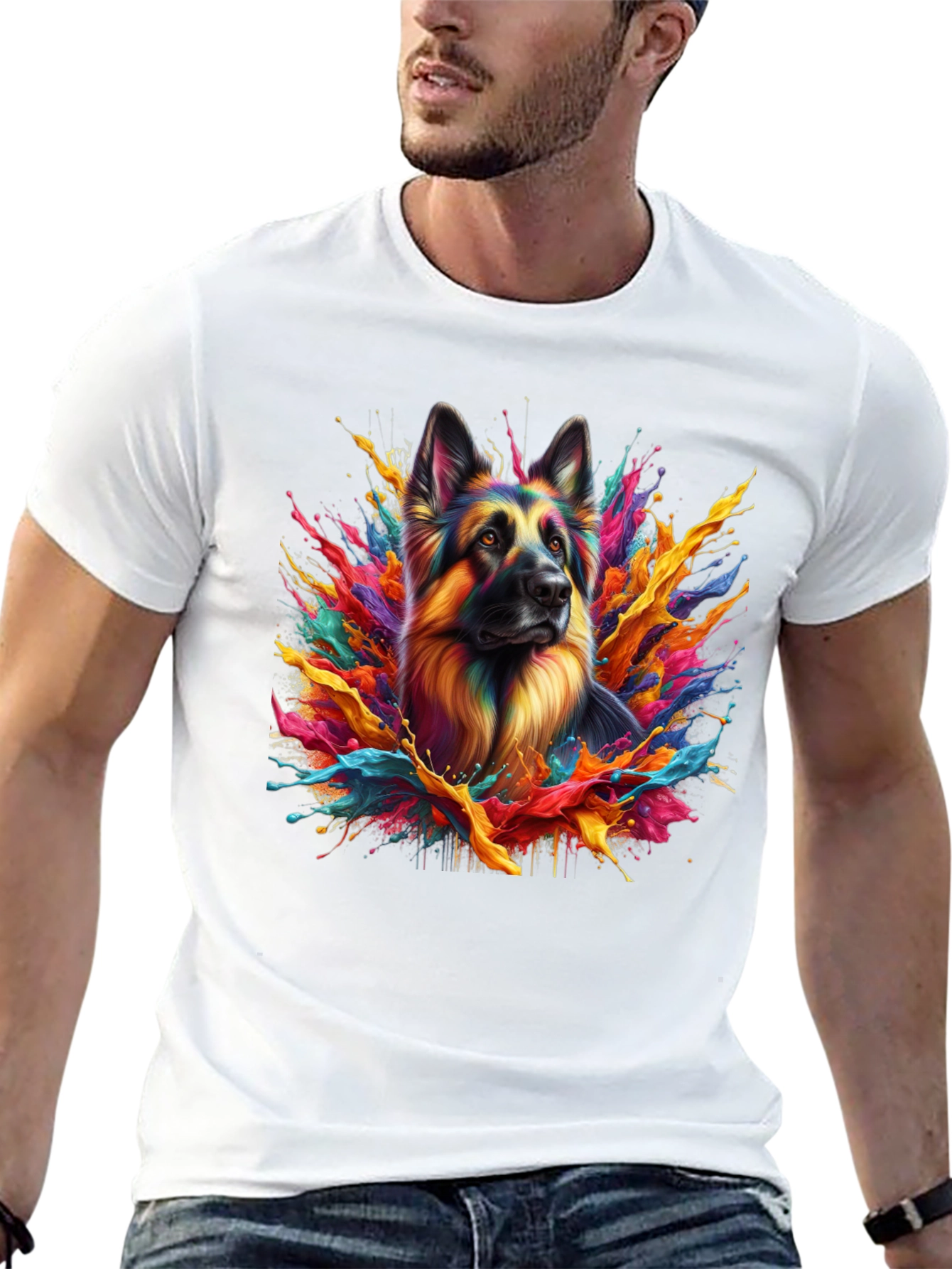 Colorful German Shepherd T-Shirt