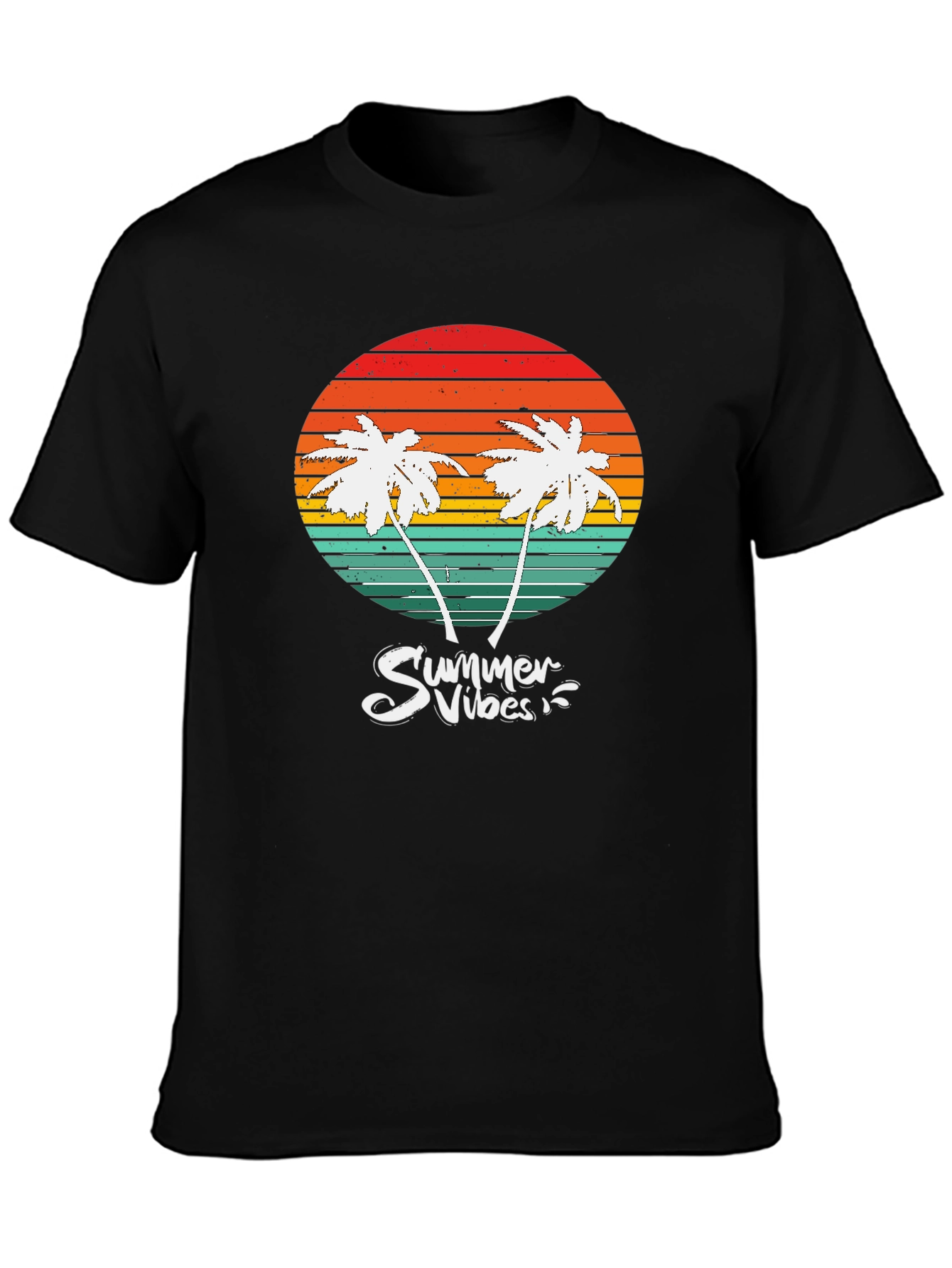 Summer Vibes Palm Tree Graphic T-Shirt