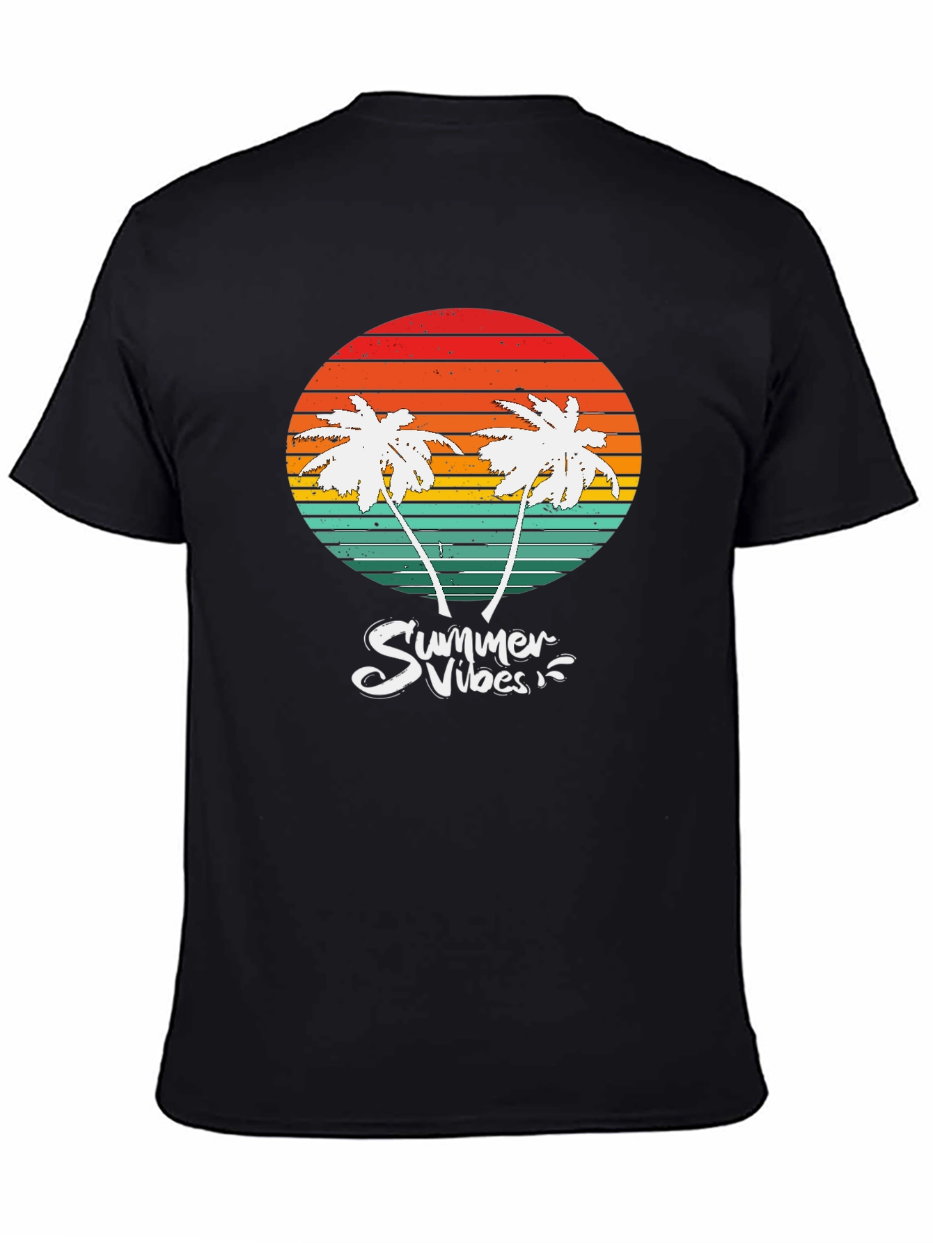 Summer Vibes Palm Tree Graphic T-Shirt