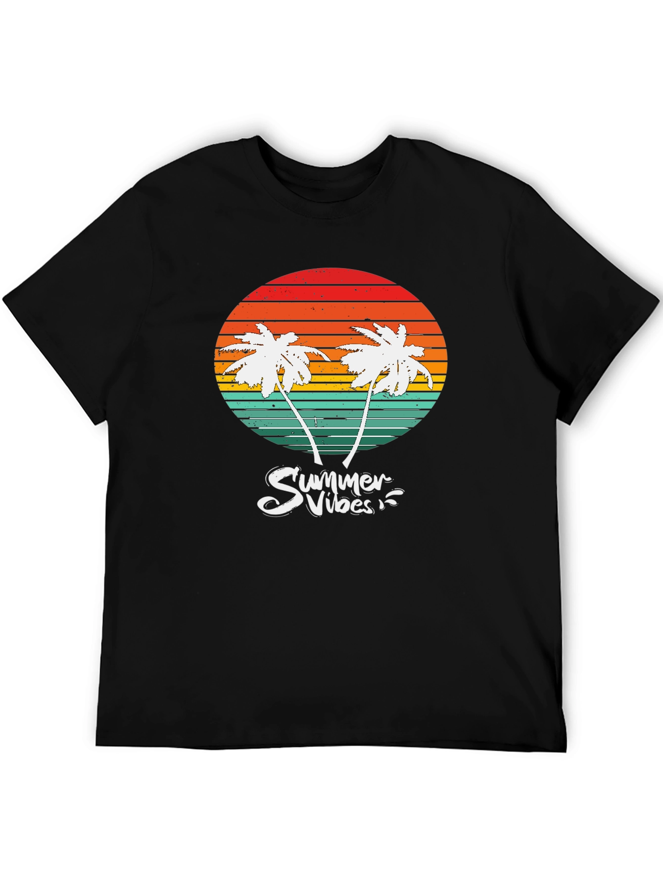 Summer Vibes Palm Tree Graphic T-Shirt