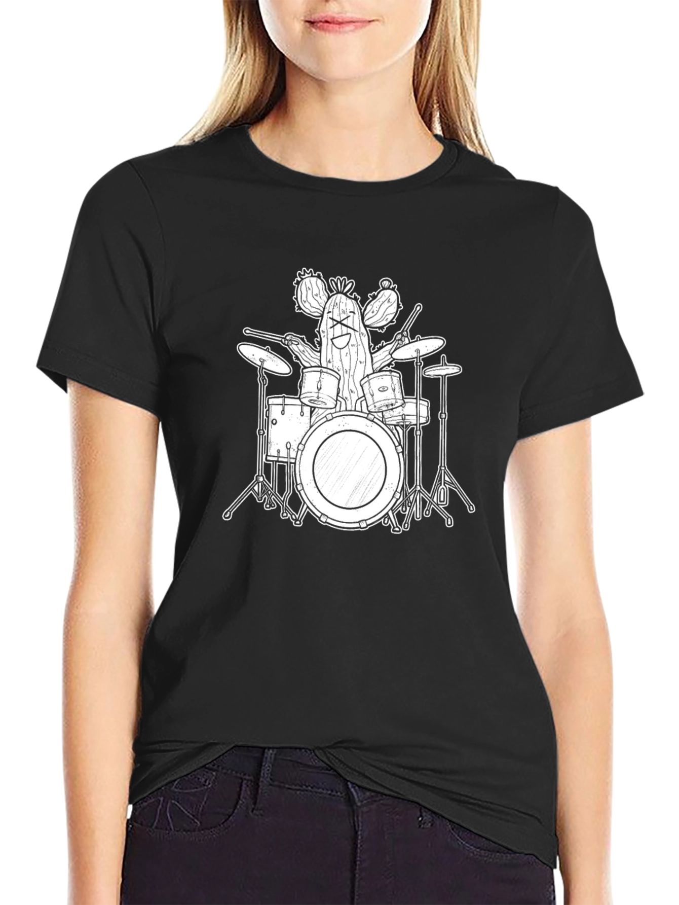 Cactus Drummer T-Shirt - Funny Band Tee