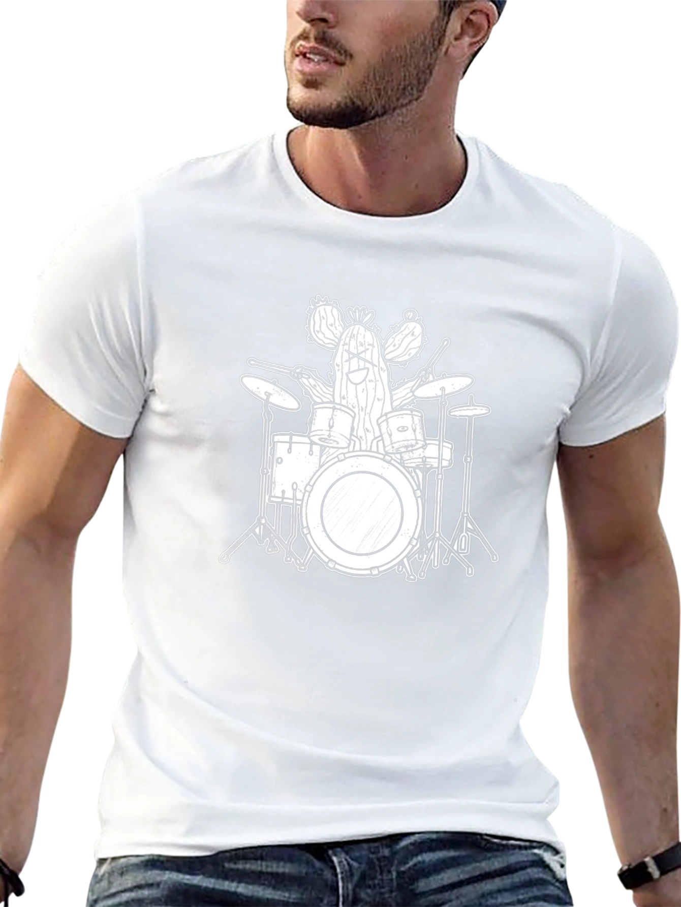 Cactus Drummer T-Shirt - Funny Band Tee