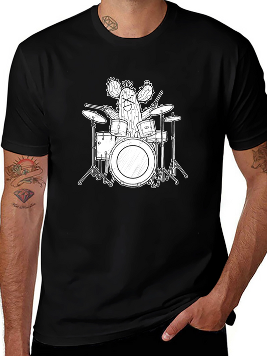 Cactus Drummer T-Shirt - Funny Band Tee