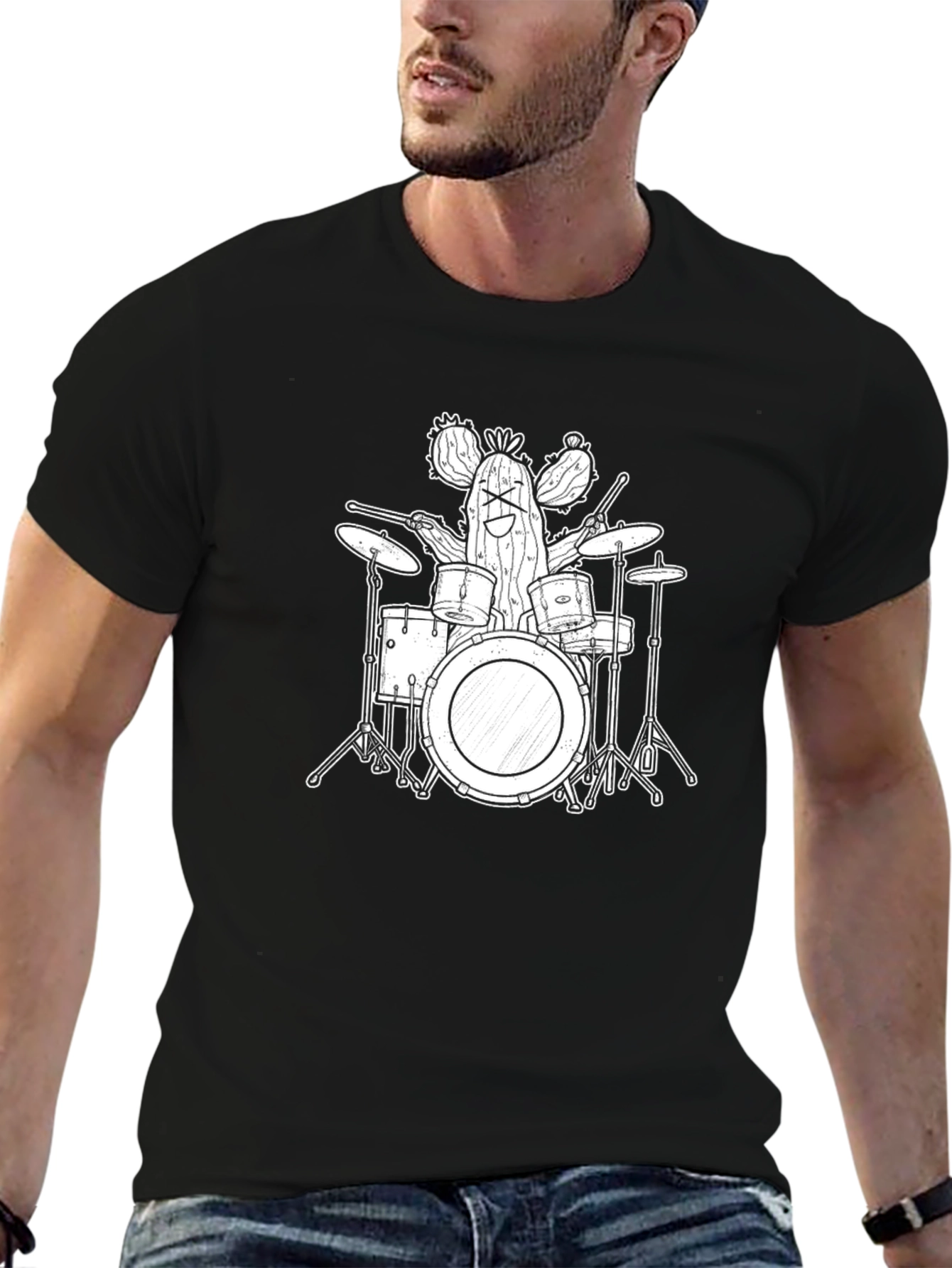 Cactus Drummer T-Shirt - Funny Band Tee