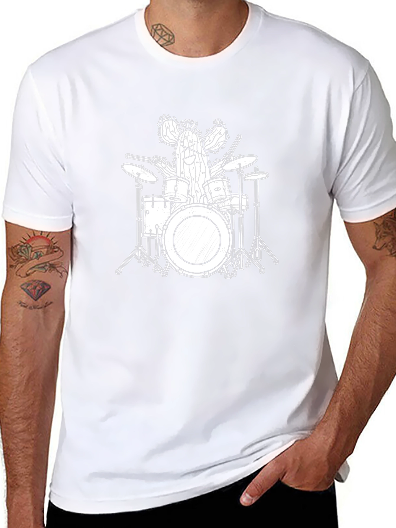 Cactus Drummer T-Shirt - Funny Band Tee