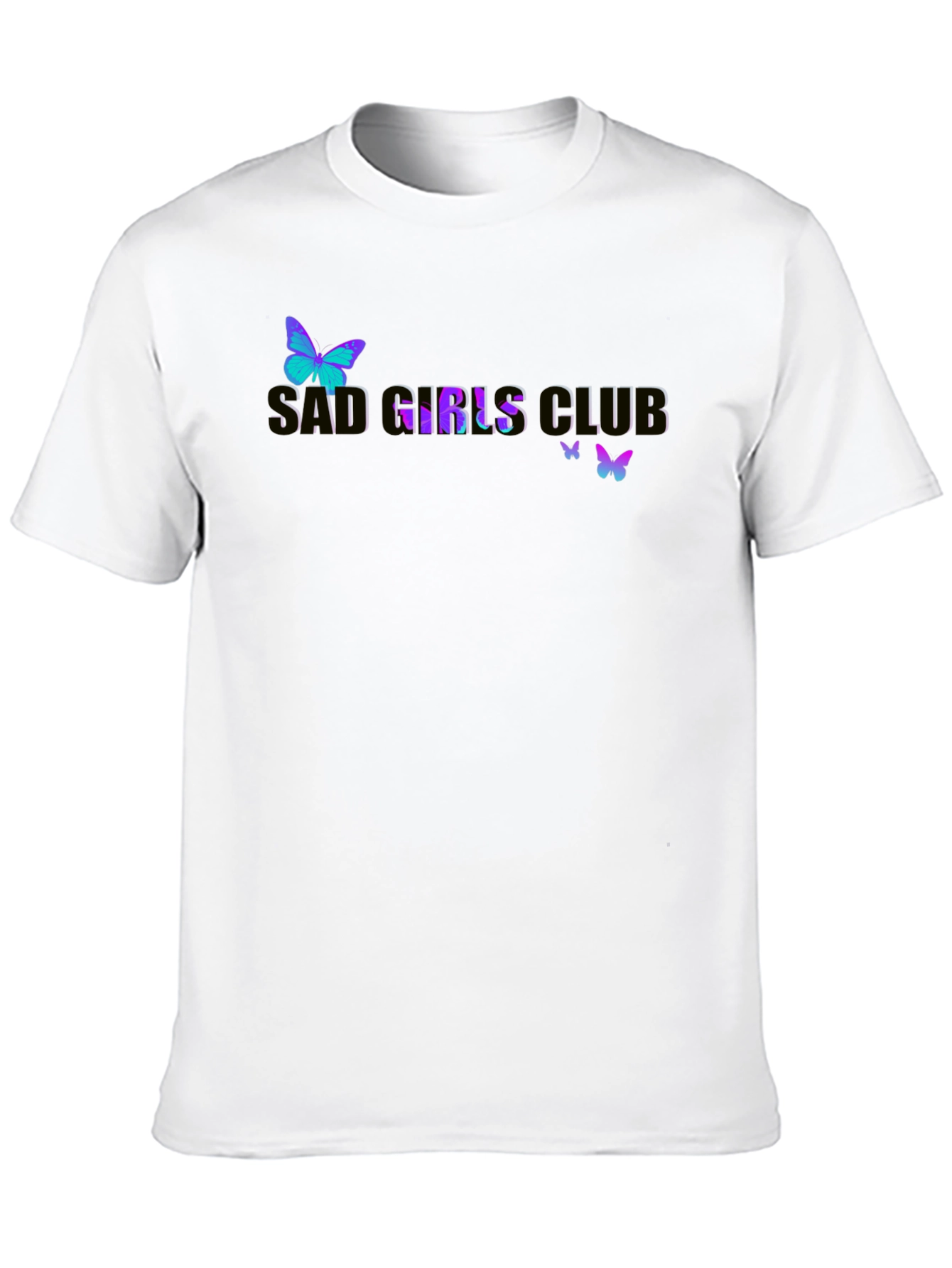 Sad Girls Club Butterfly Graphic Tee - Black