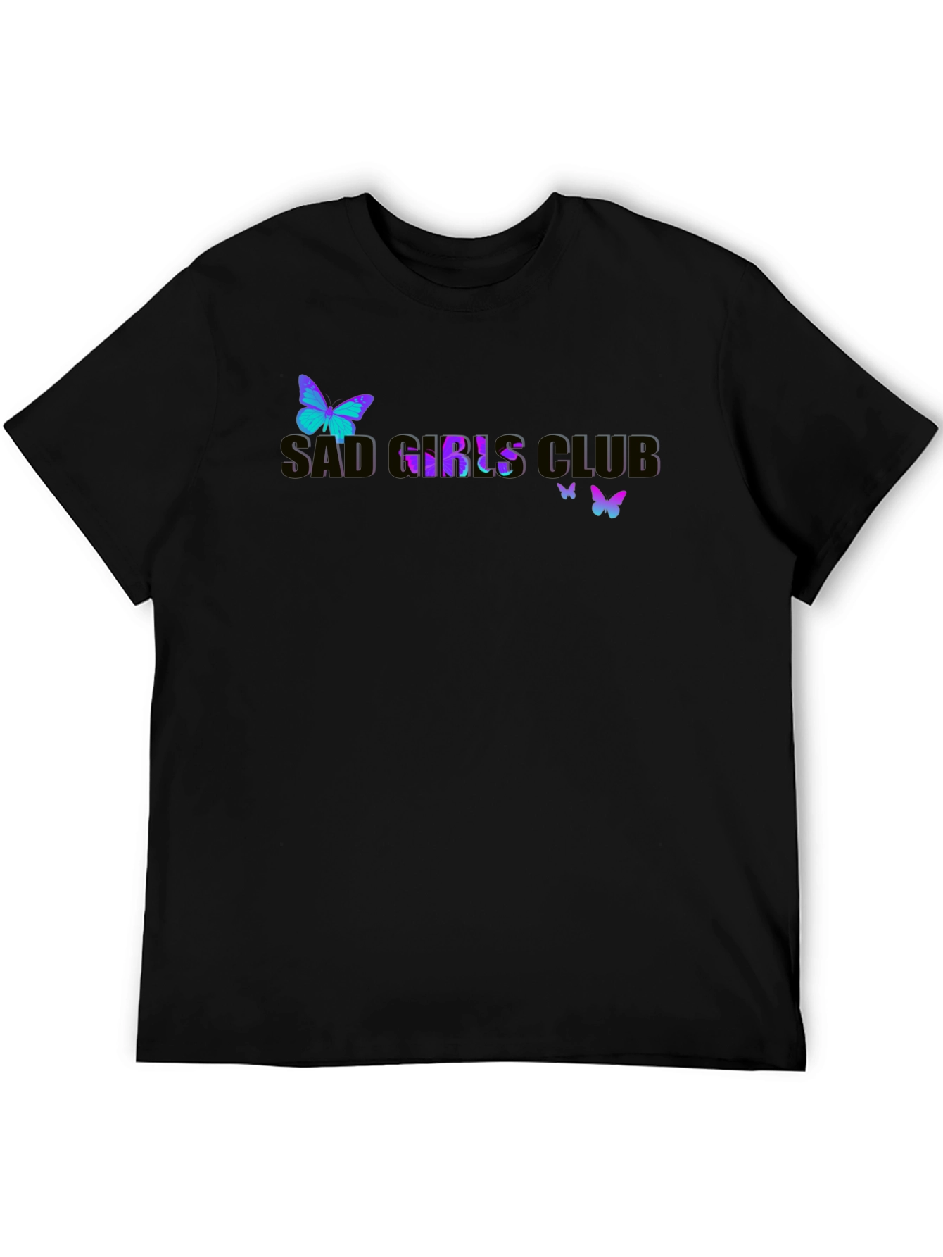 Sad Girls Club Butterfly Graphic Tee - Black