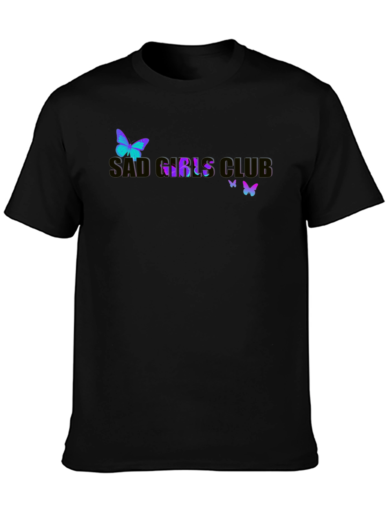 Sad Girls Club Butterfly Graphic Tee - Black