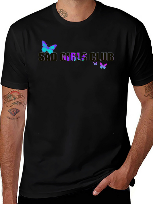Sad Girls Club Butterfly Graphic Tee - Black