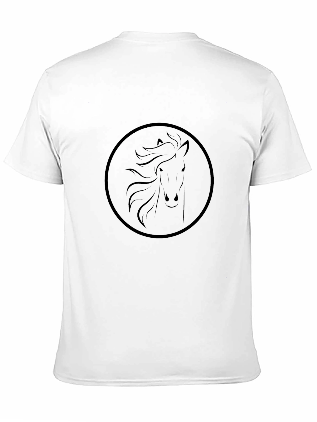 Black Horse Circle Graphic T-Shirt