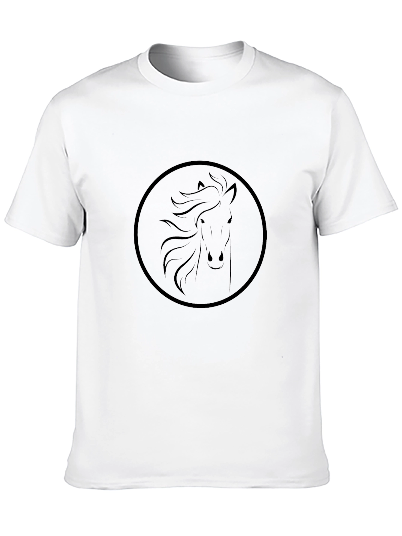 Black Horse Circle Graphic T-Shirt