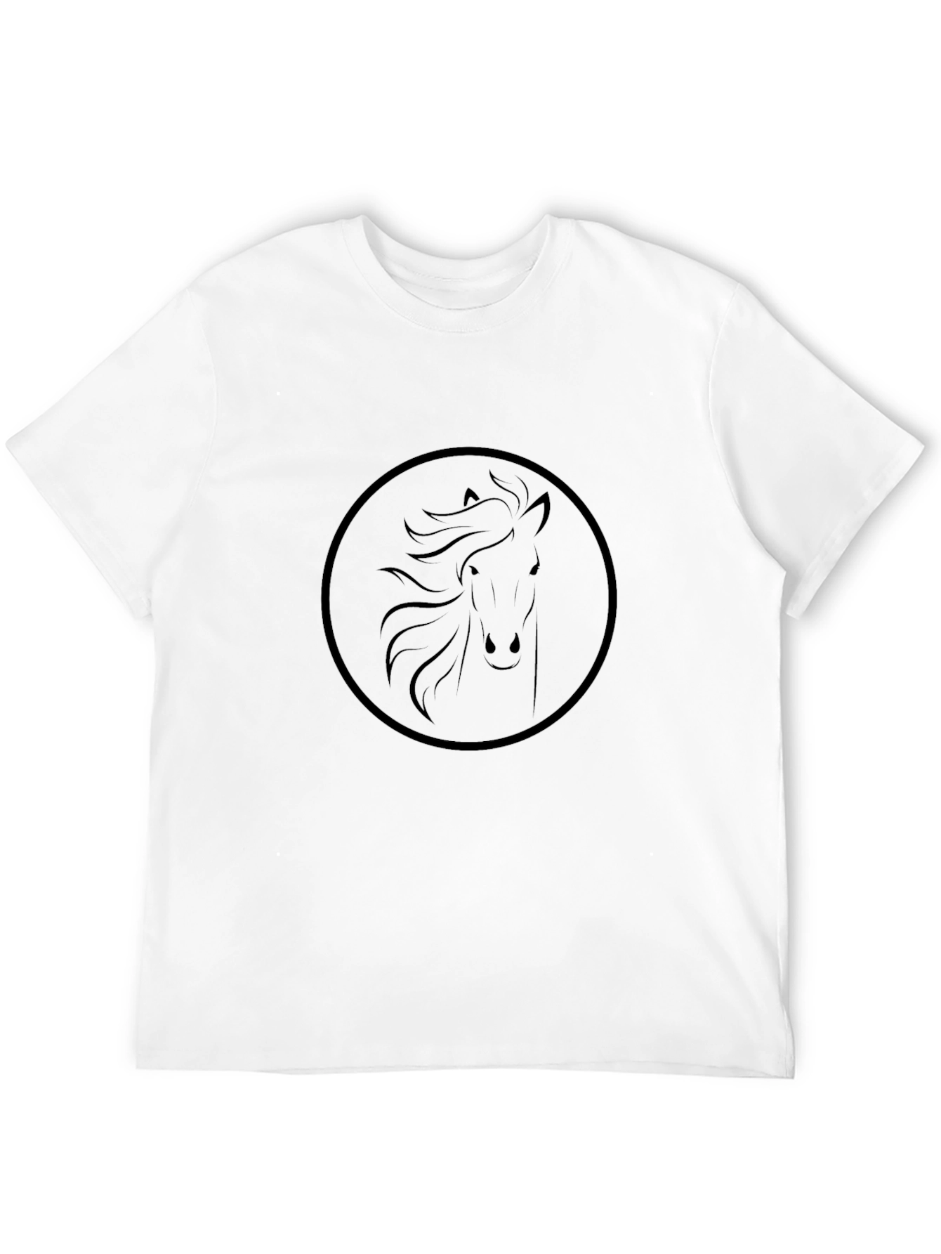 Black Horse Circle Graphic T-Shirt