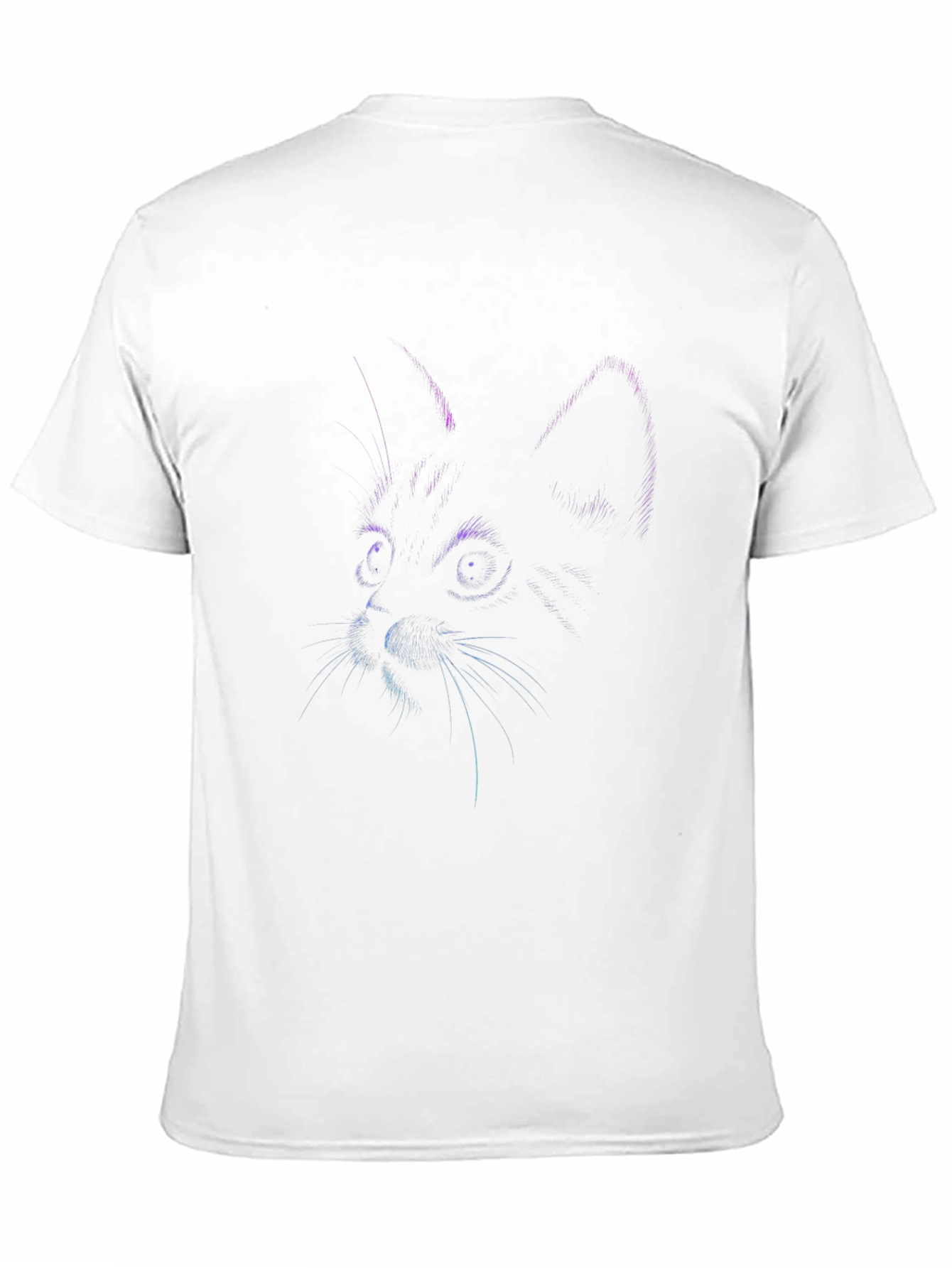 Neon Cat Graphic Black T-Shirt