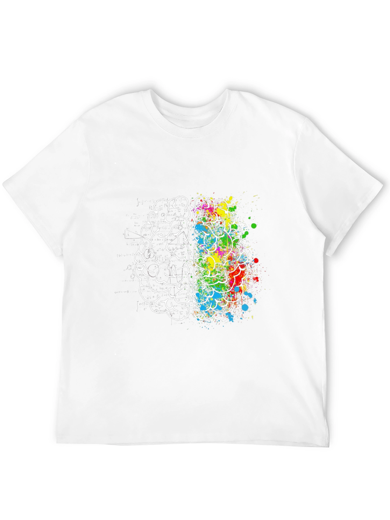 Creative Brain Graphic Tee - Artistic Design