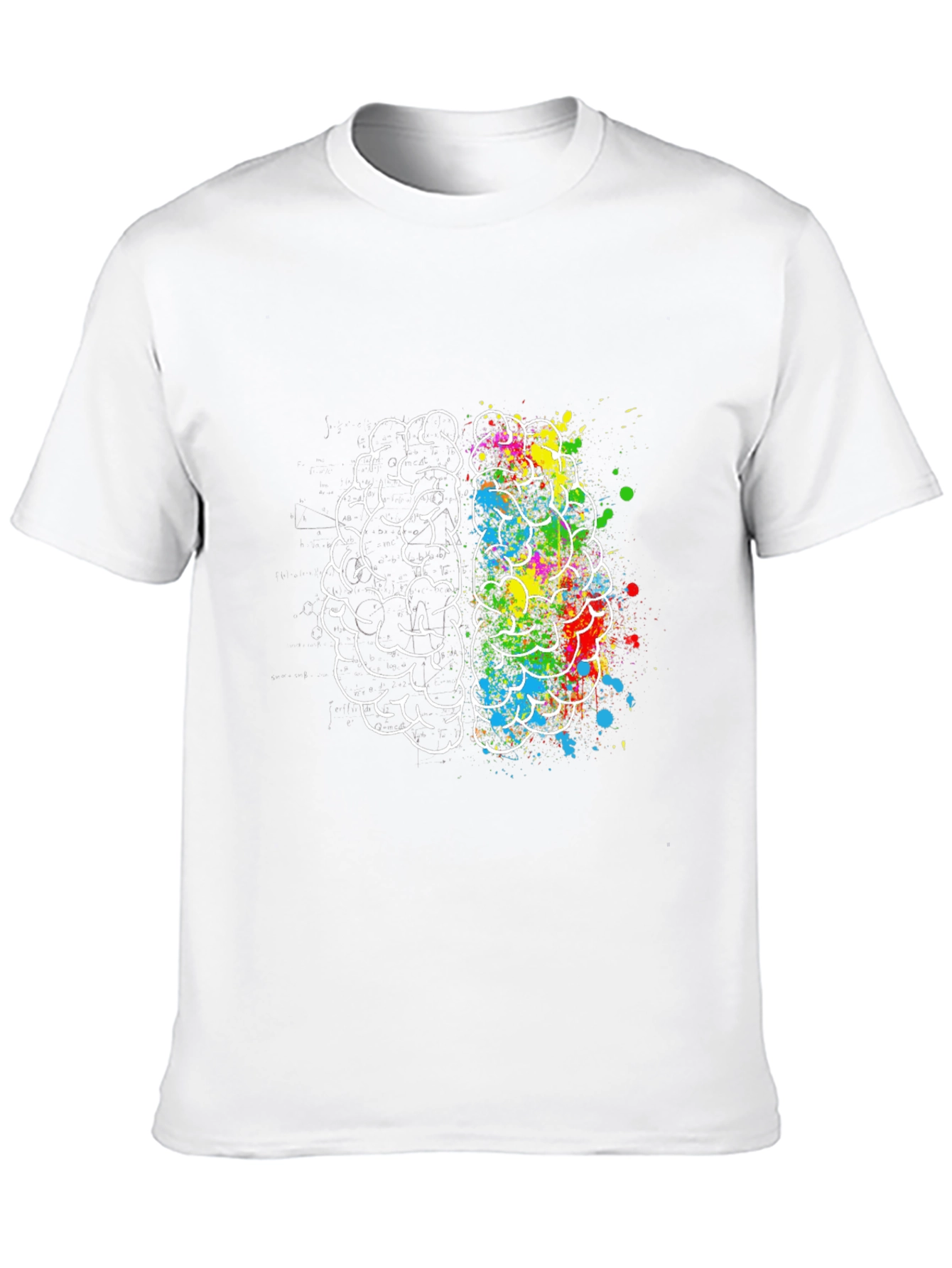 Creative Brain Graphic Tee - Artistic Design