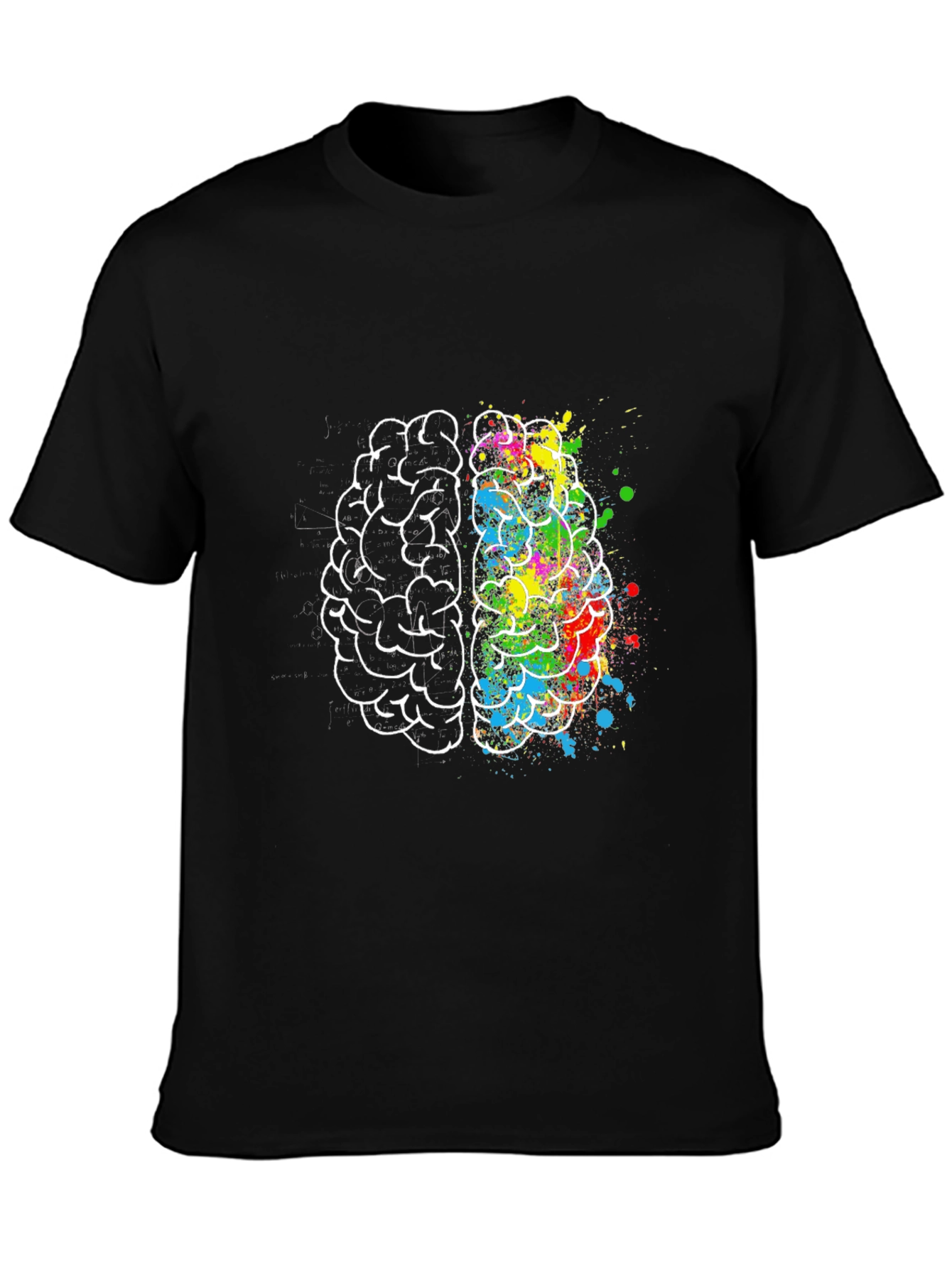 Creative Brain Graphic Tee - Artistic Design