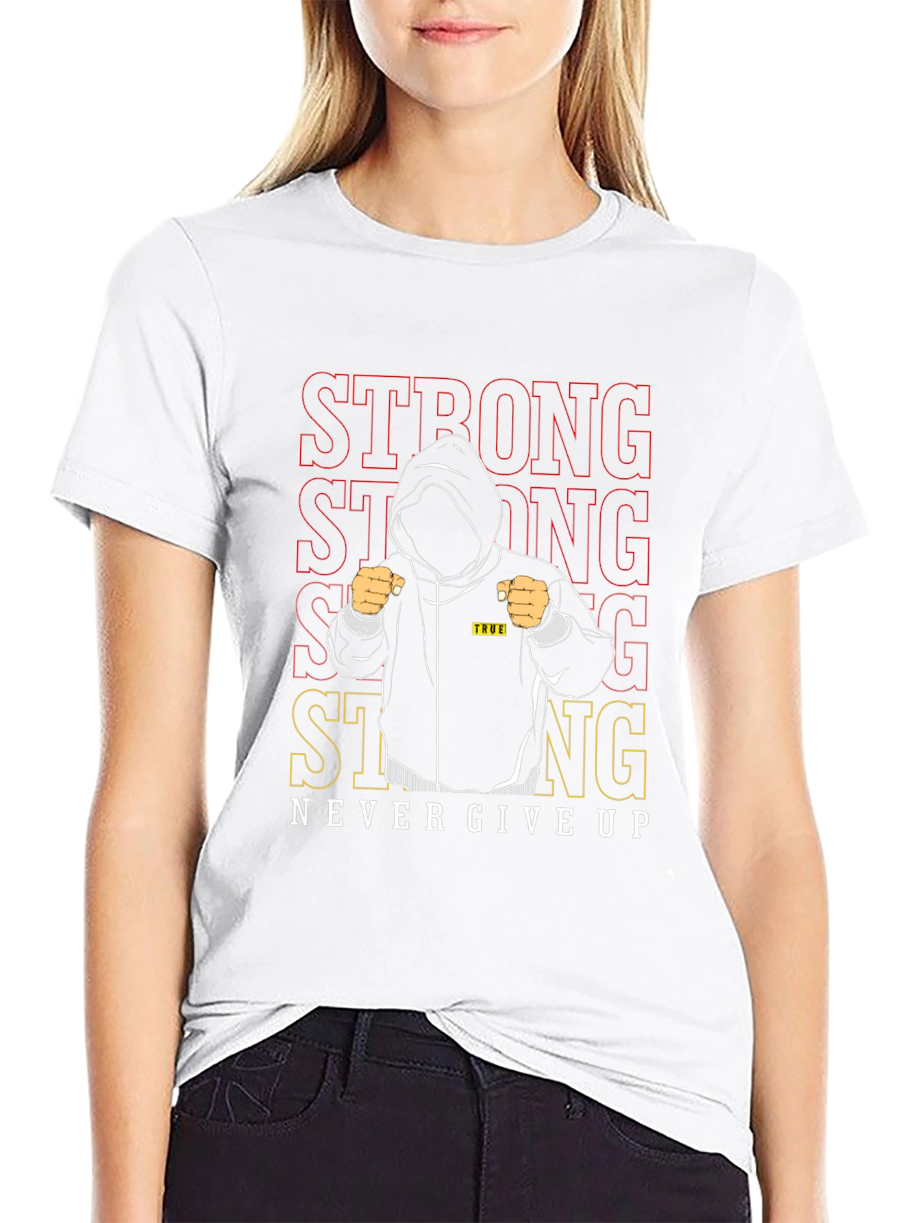 Strong Never Give Up Graphic Tee
