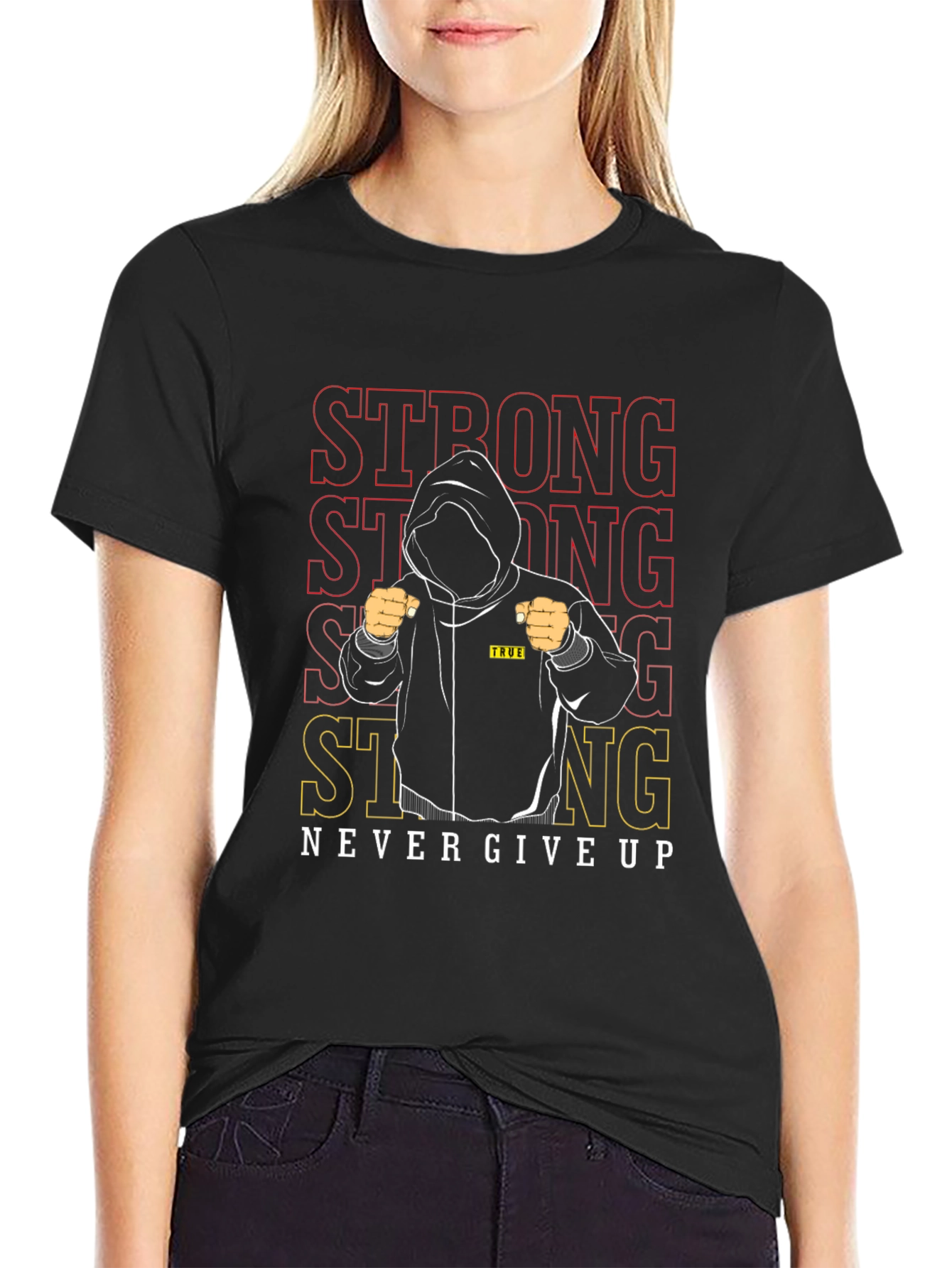 Strong Never Give Up Graphic Tee
