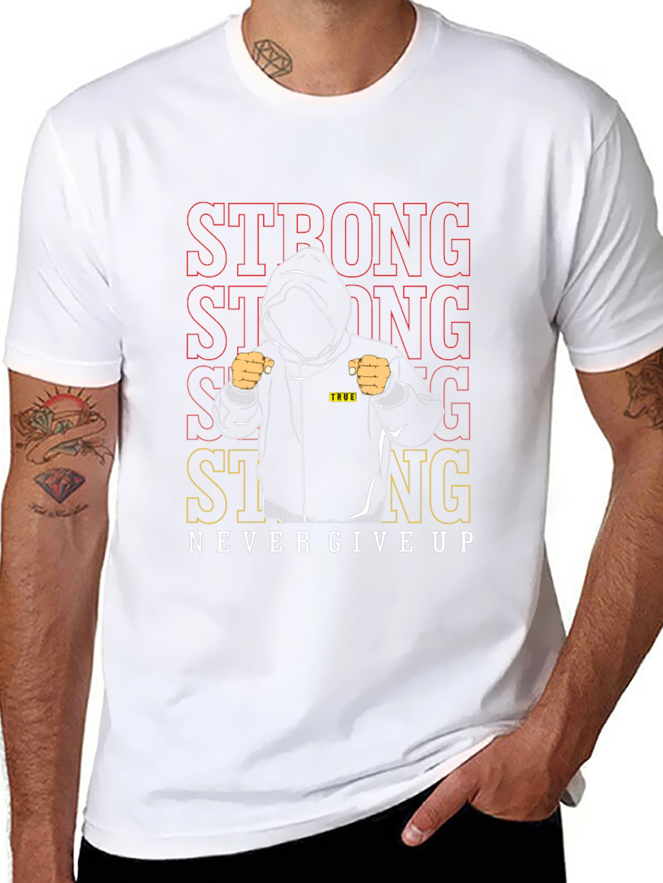 Strong Never Give Up Graphic Tee
