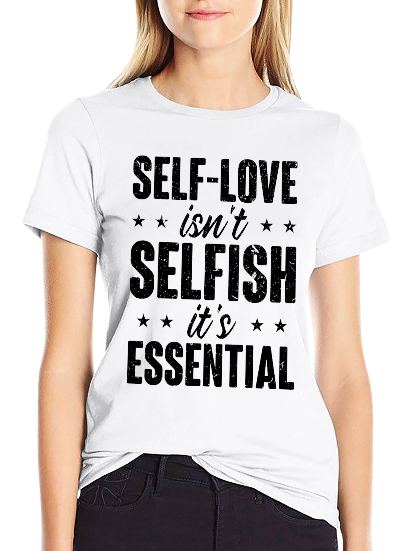 Self-Love Isnt Selfish Black T-Shirt