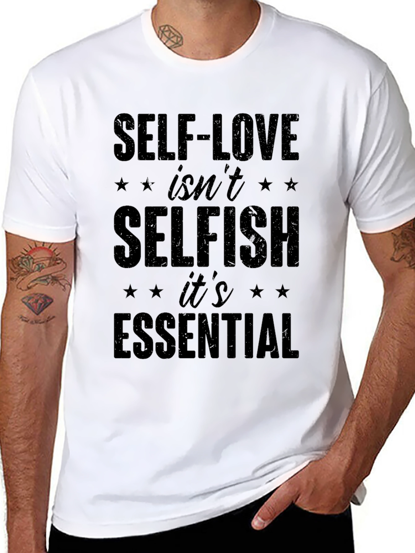 Self-Love Isnt Selfish Black T-Shirt