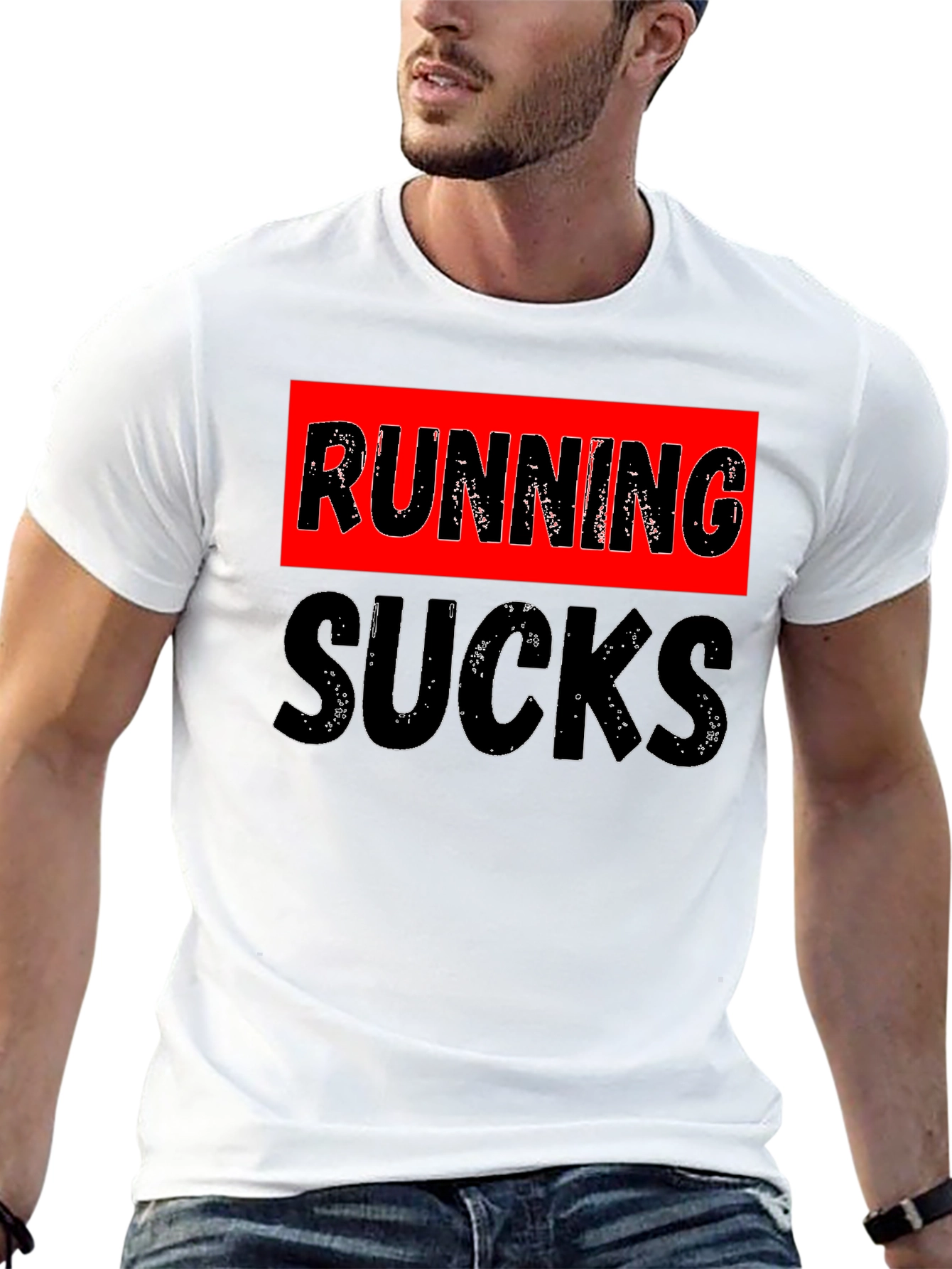 Running Sucks Graphic Tee - Funny Workout Shirt