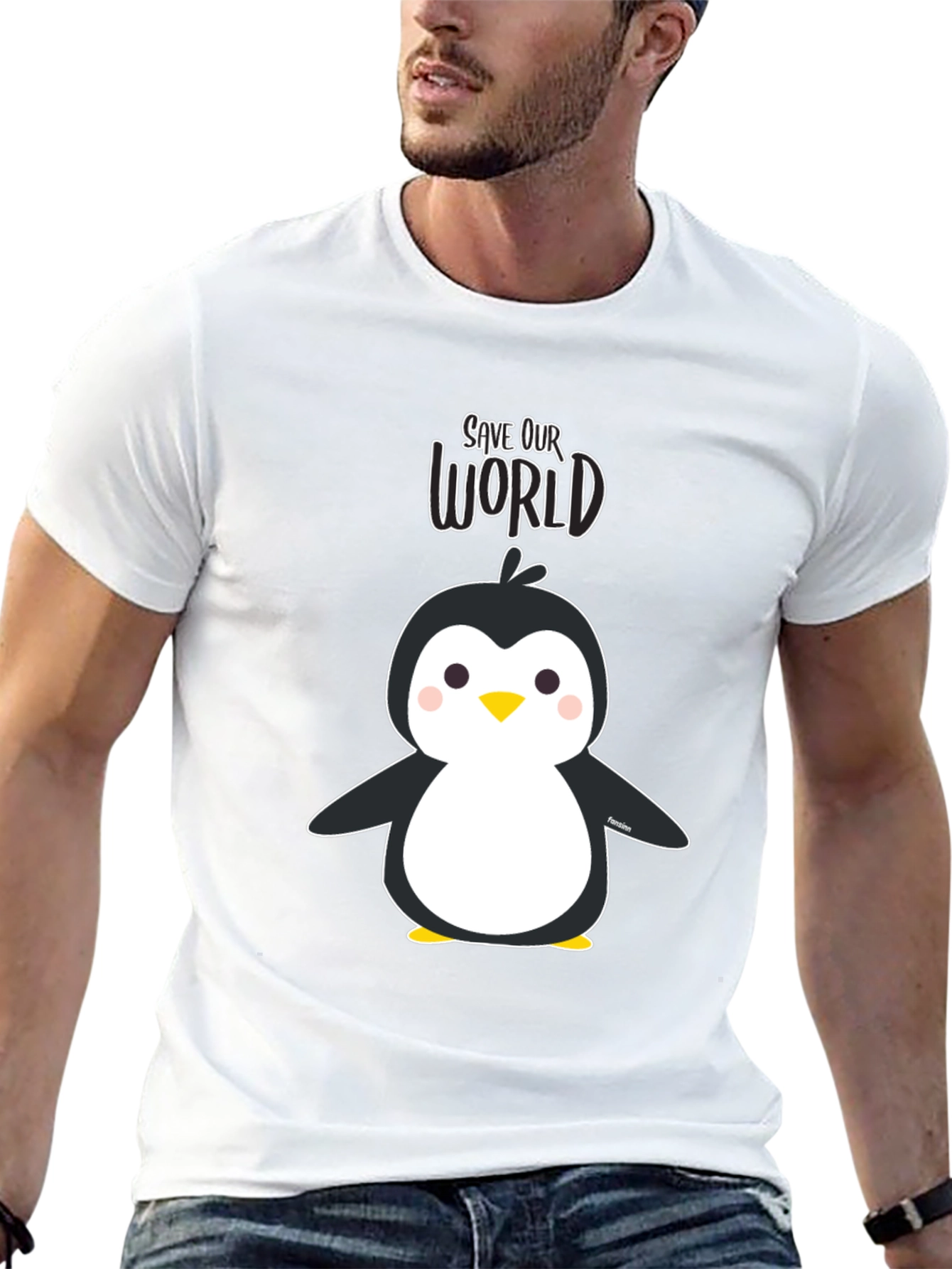 Save Our World Penguin Graphic Tee
