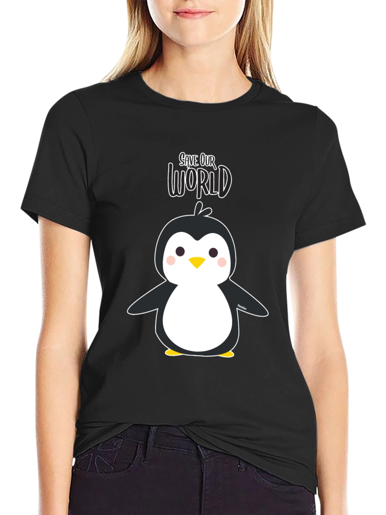 Save Our World Penguin Graphic Tee