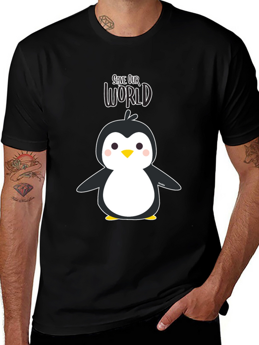 Save Our World Penguin Graphic Tee