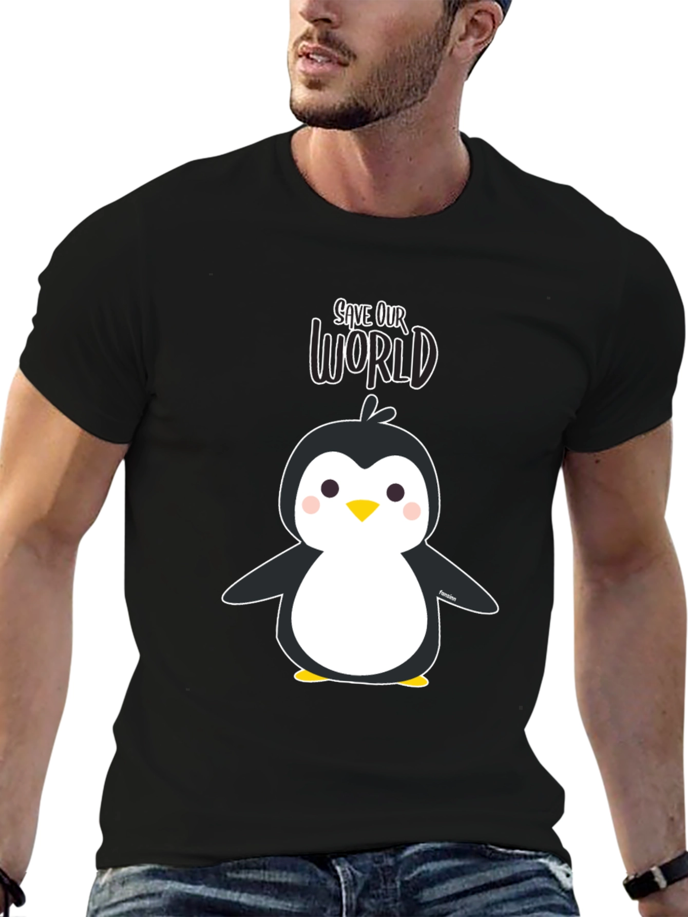 Save Our World Penguin Graphic Tee