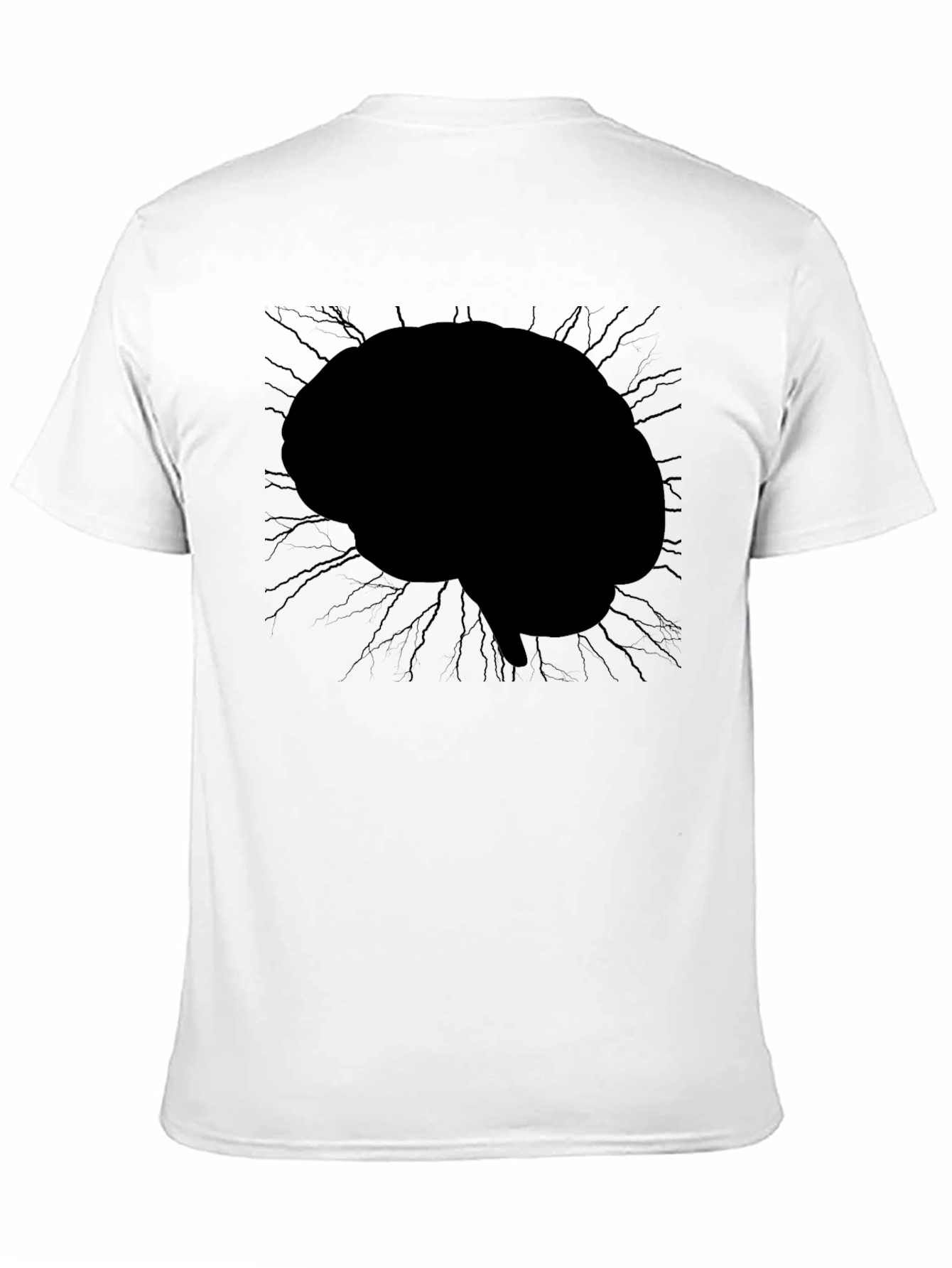 Brain Graphic Tee - Mens Black Crew Neck T-Shirt