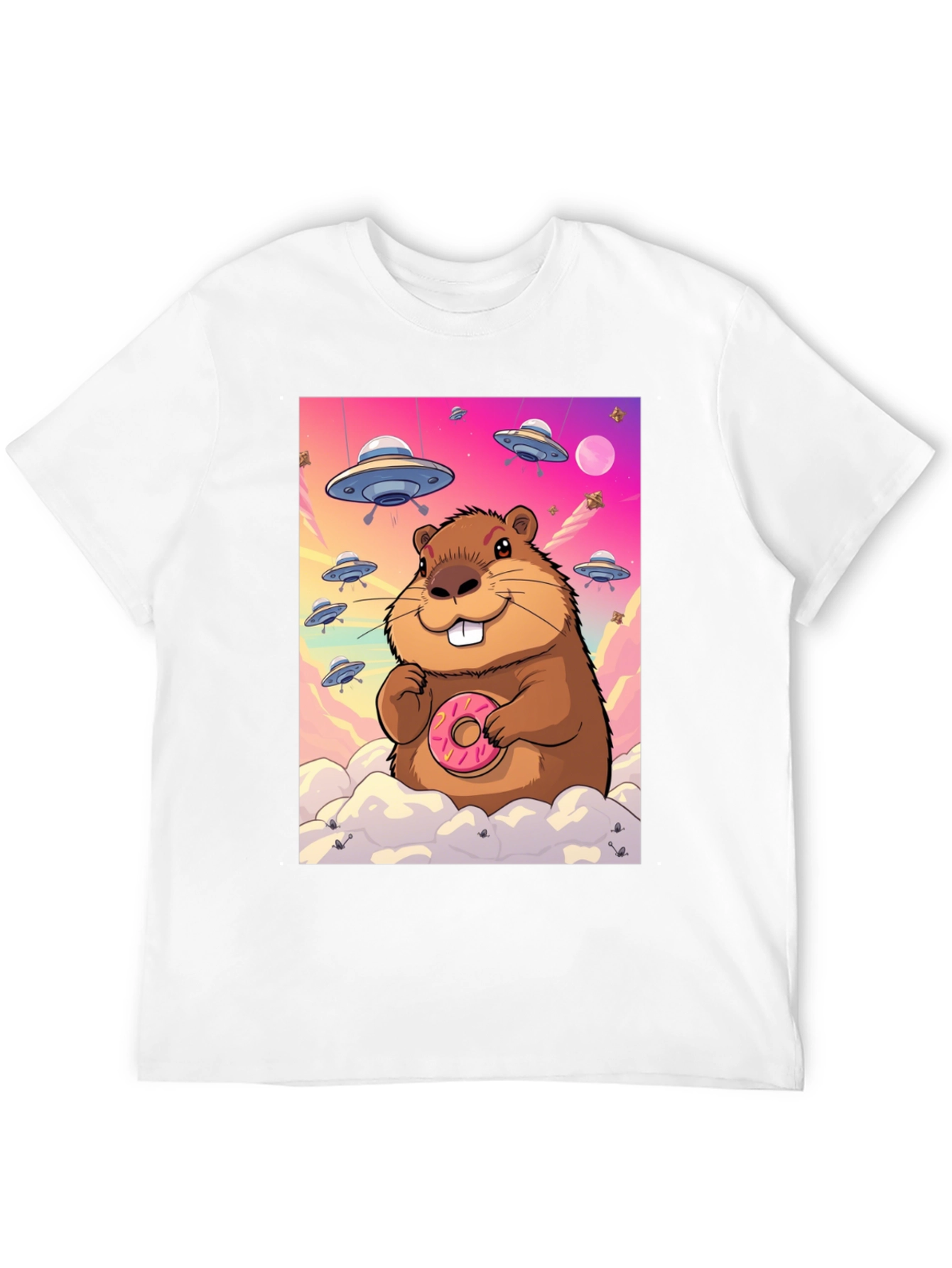 Space Beaver Donut T-Shirt