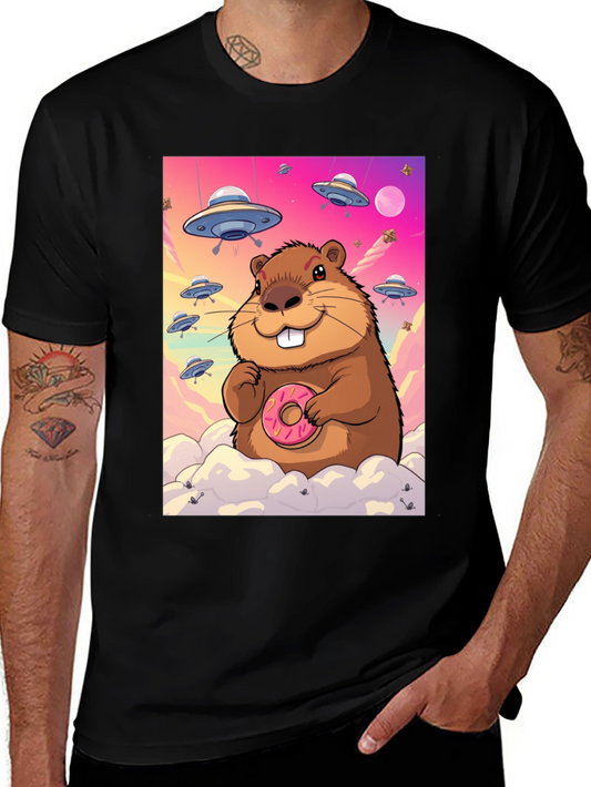 Space Beaver Donut T-Shirt