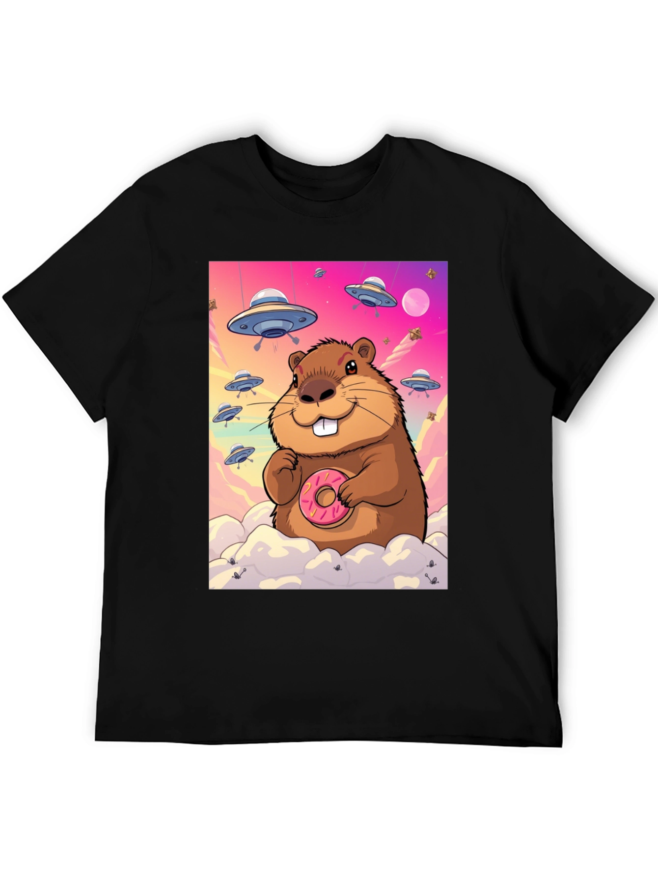 Space Beaver Donut T-Shirt