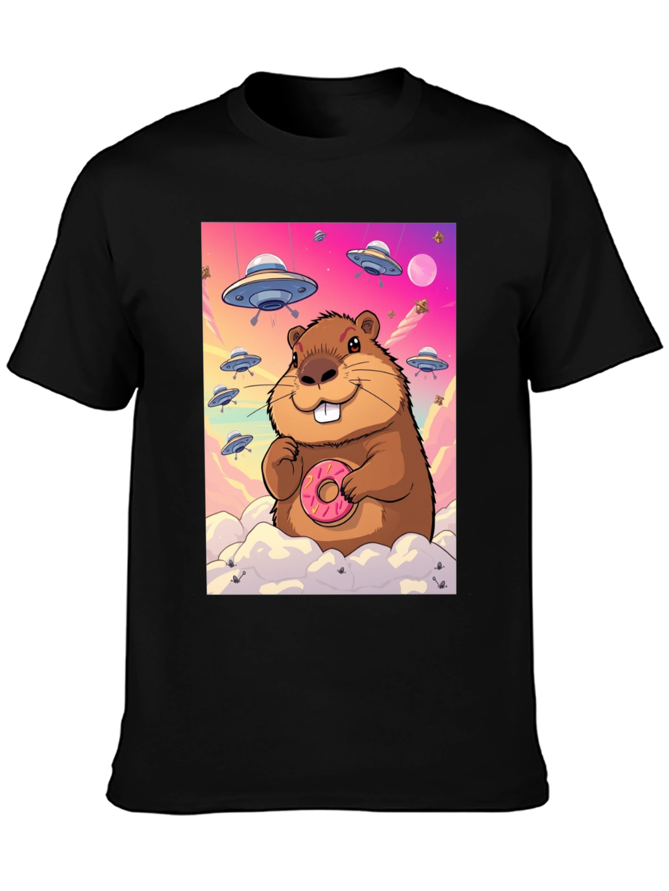 Space Beaver Donut T-Shirt
