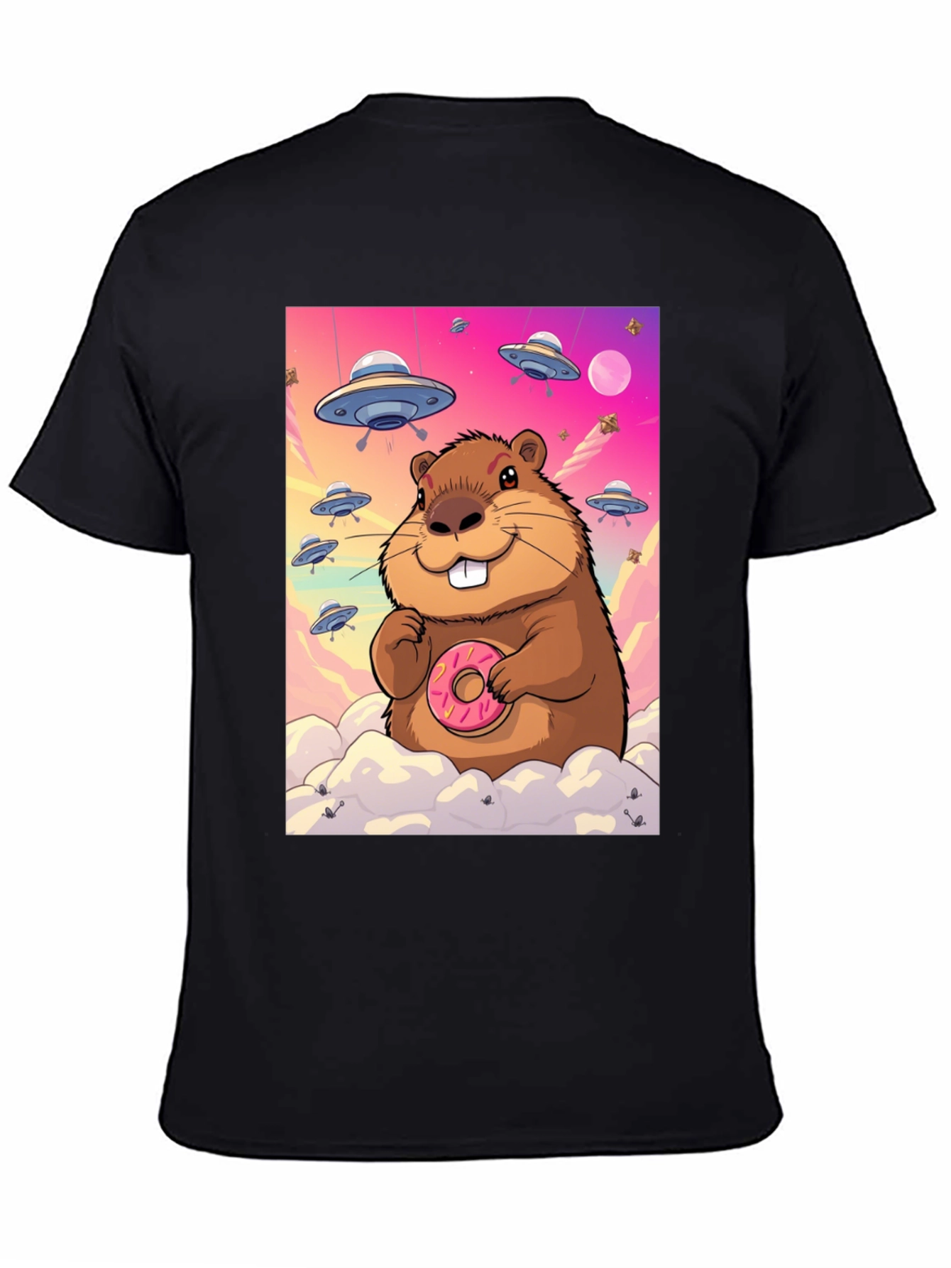 Space Beaver Donut T-Shirt