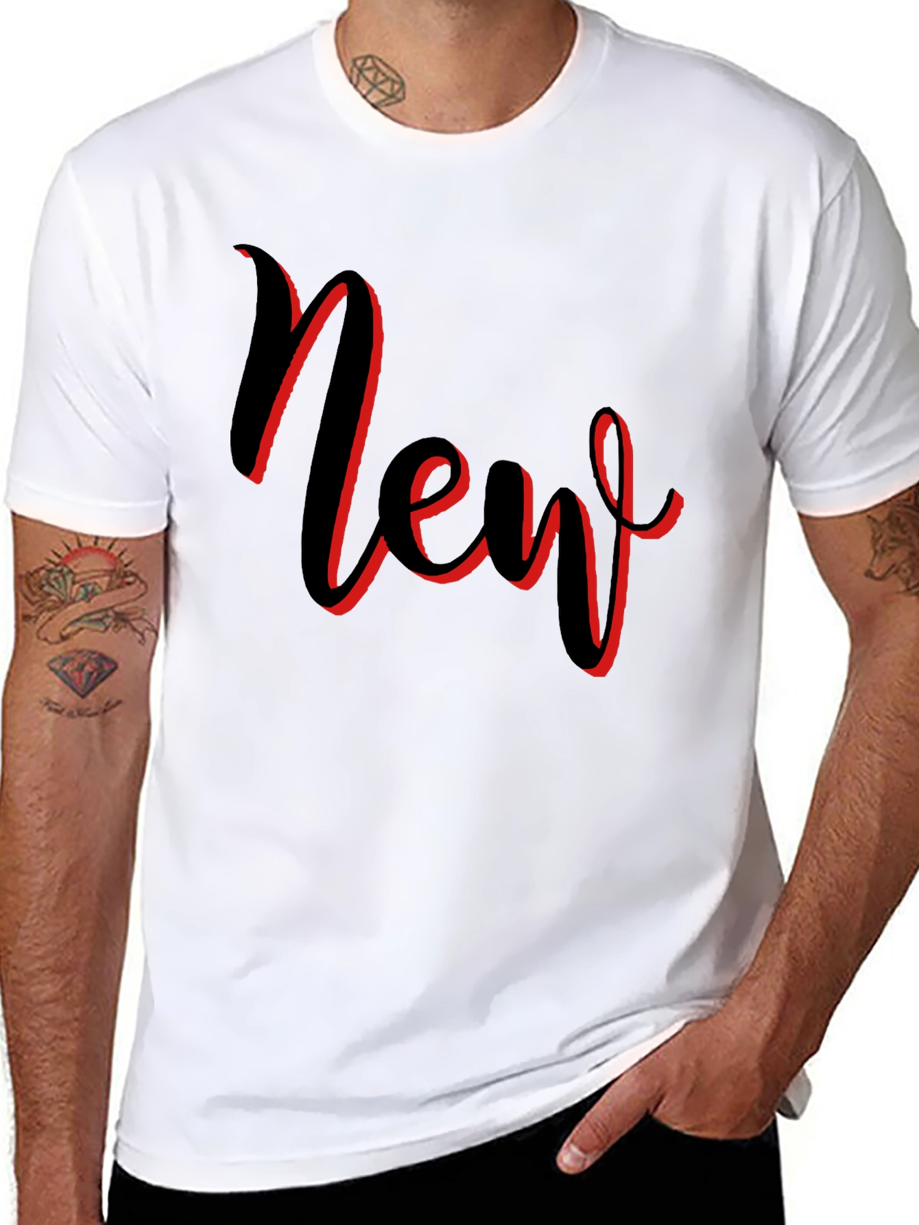 Stylish Black T-Shirt with New Graphic Design