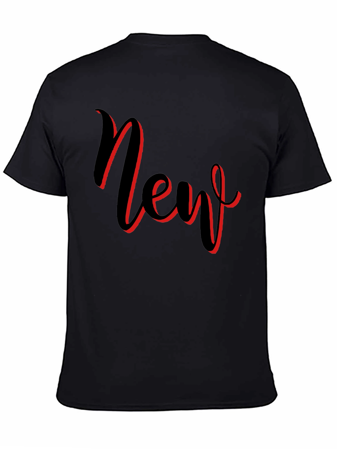 Stylish Black T-Shirt with New Graphic Design