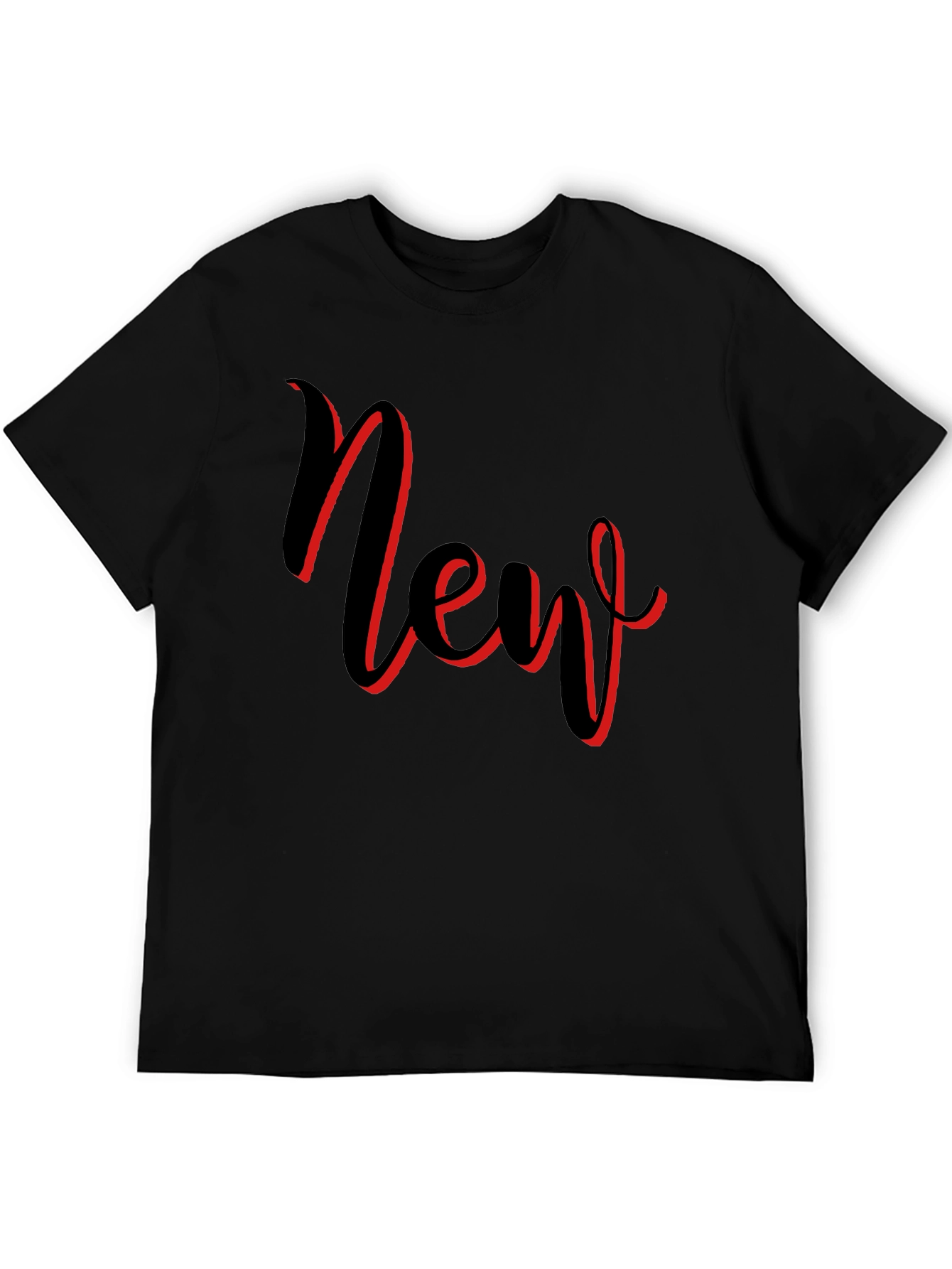 Stylish Black T-Shirt with New Graphic Design