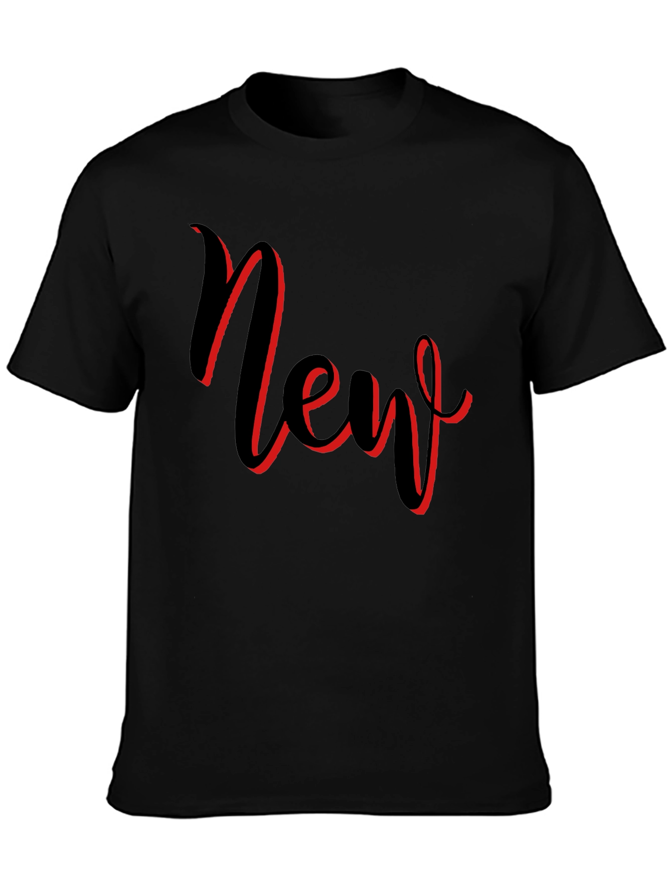 Stylish Black T-Shirt with New Graphic Design