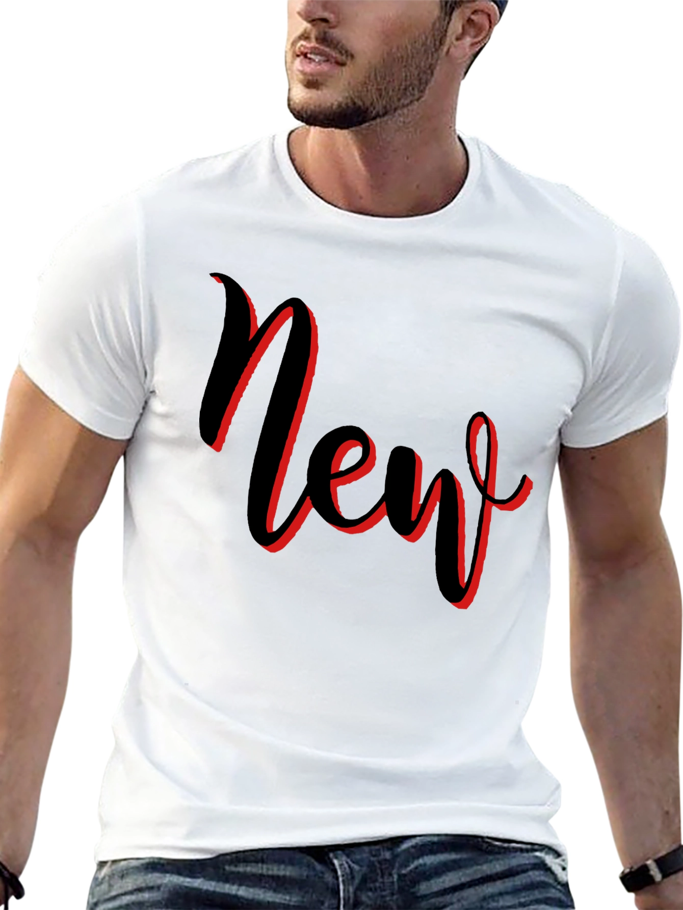 Stylish Black T-Shirt with New Graphic Design