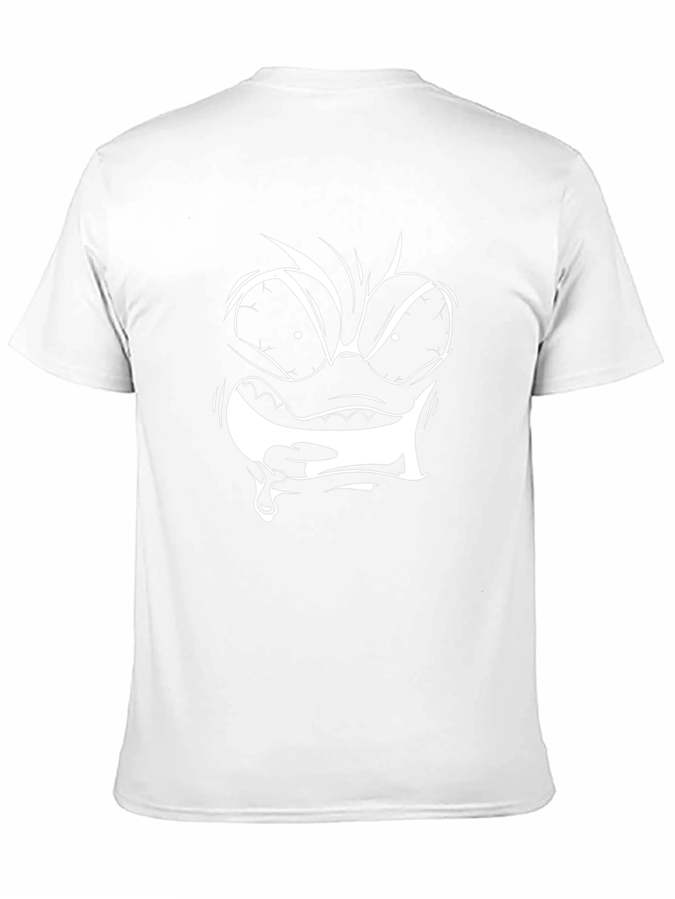 Cartoon Face Graphic Black T-Shirt