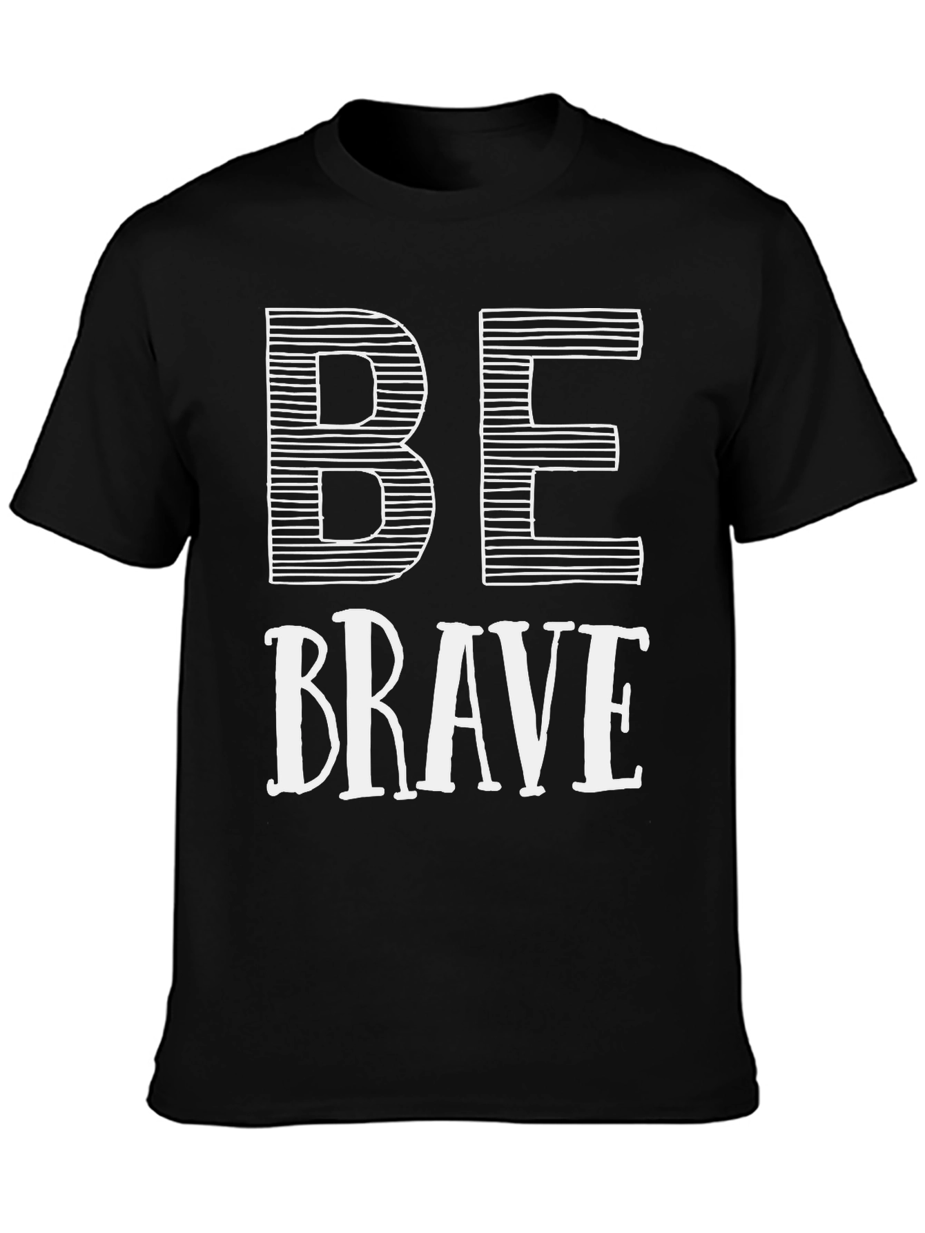 Be Brave Graphic Tee - Mens Black T-Shirt