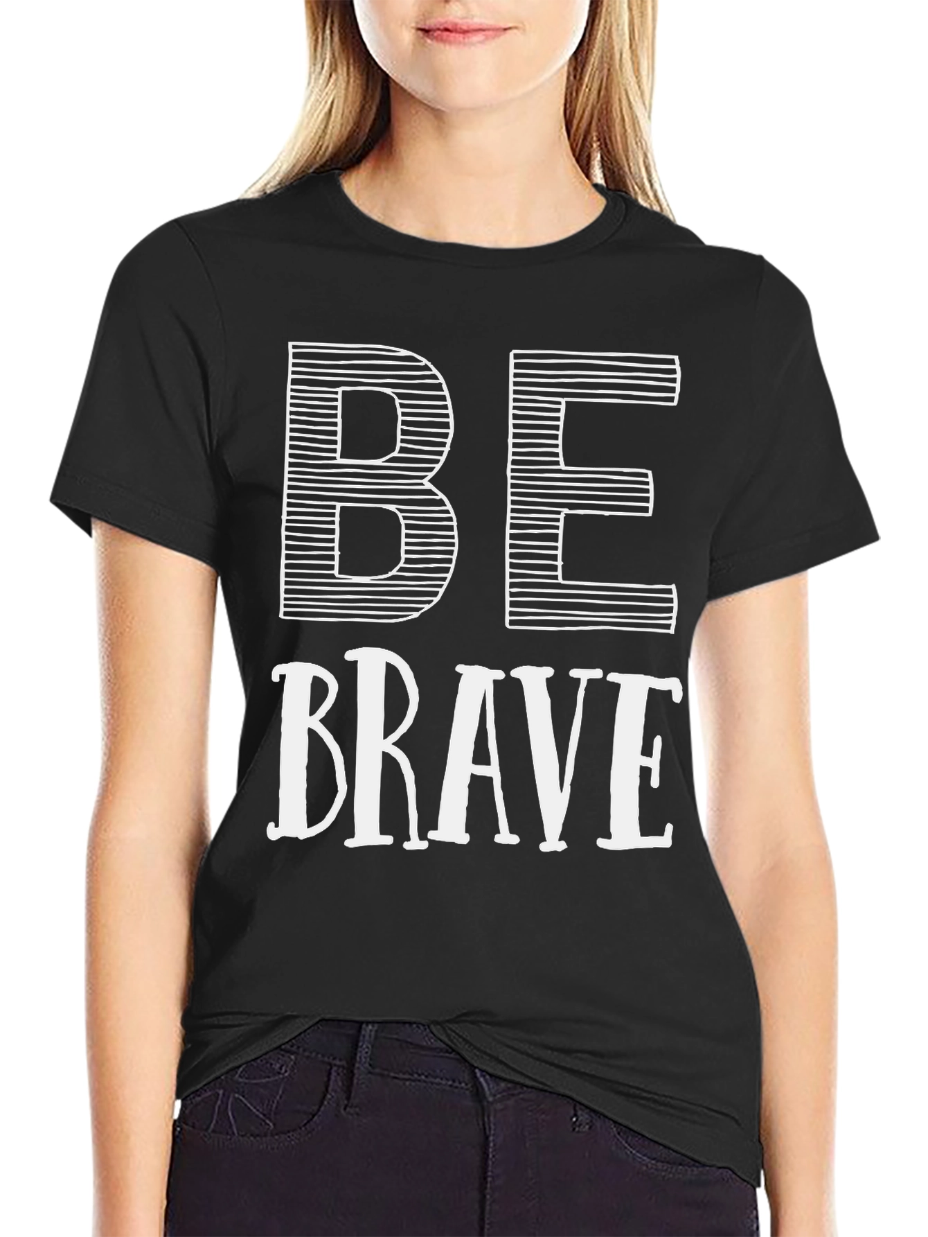 Be Brave Graphic Tee - Mens Black T-Shirt