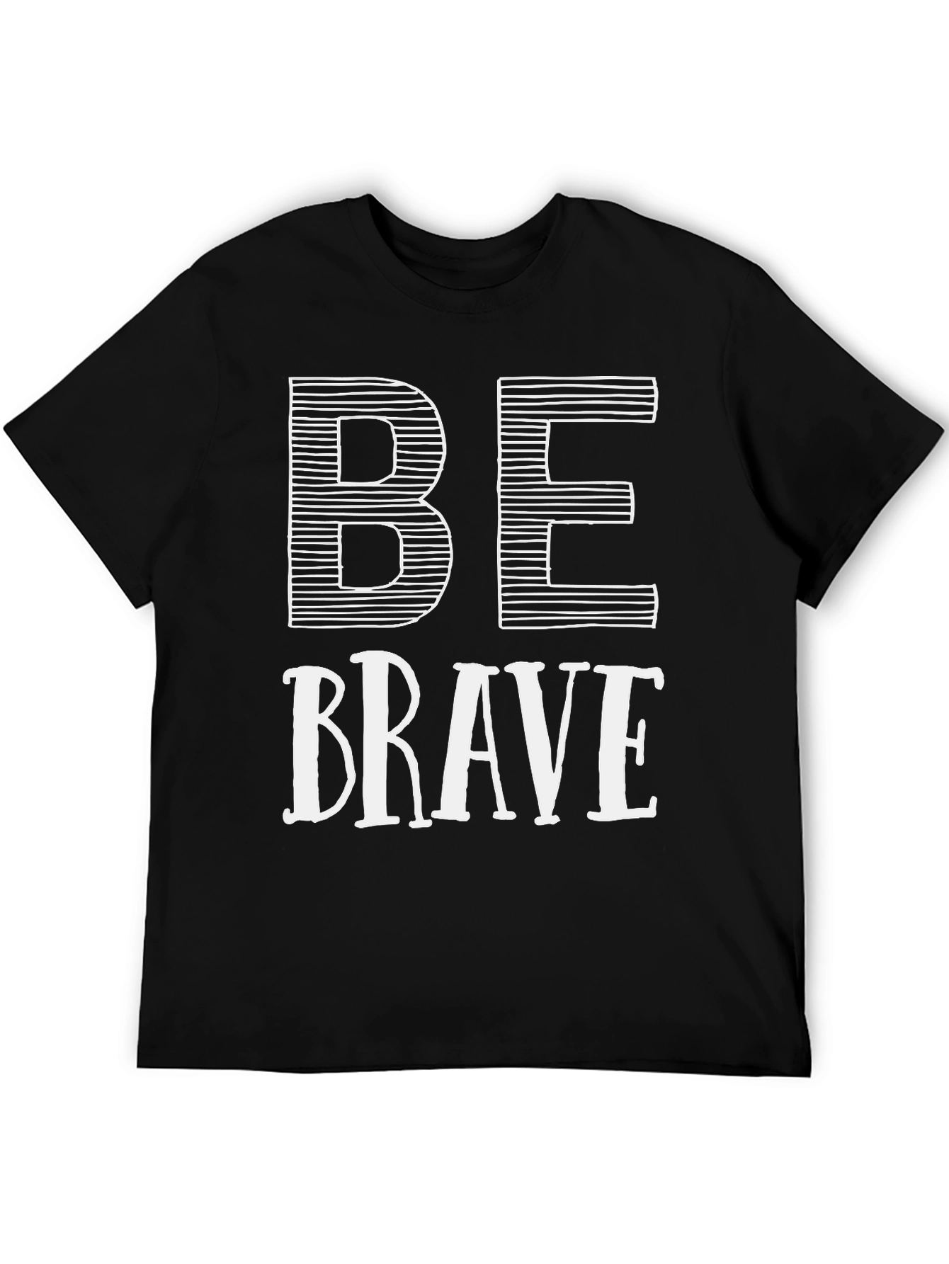 Be Brave Graphic Tee - Mens Black T-Shirt