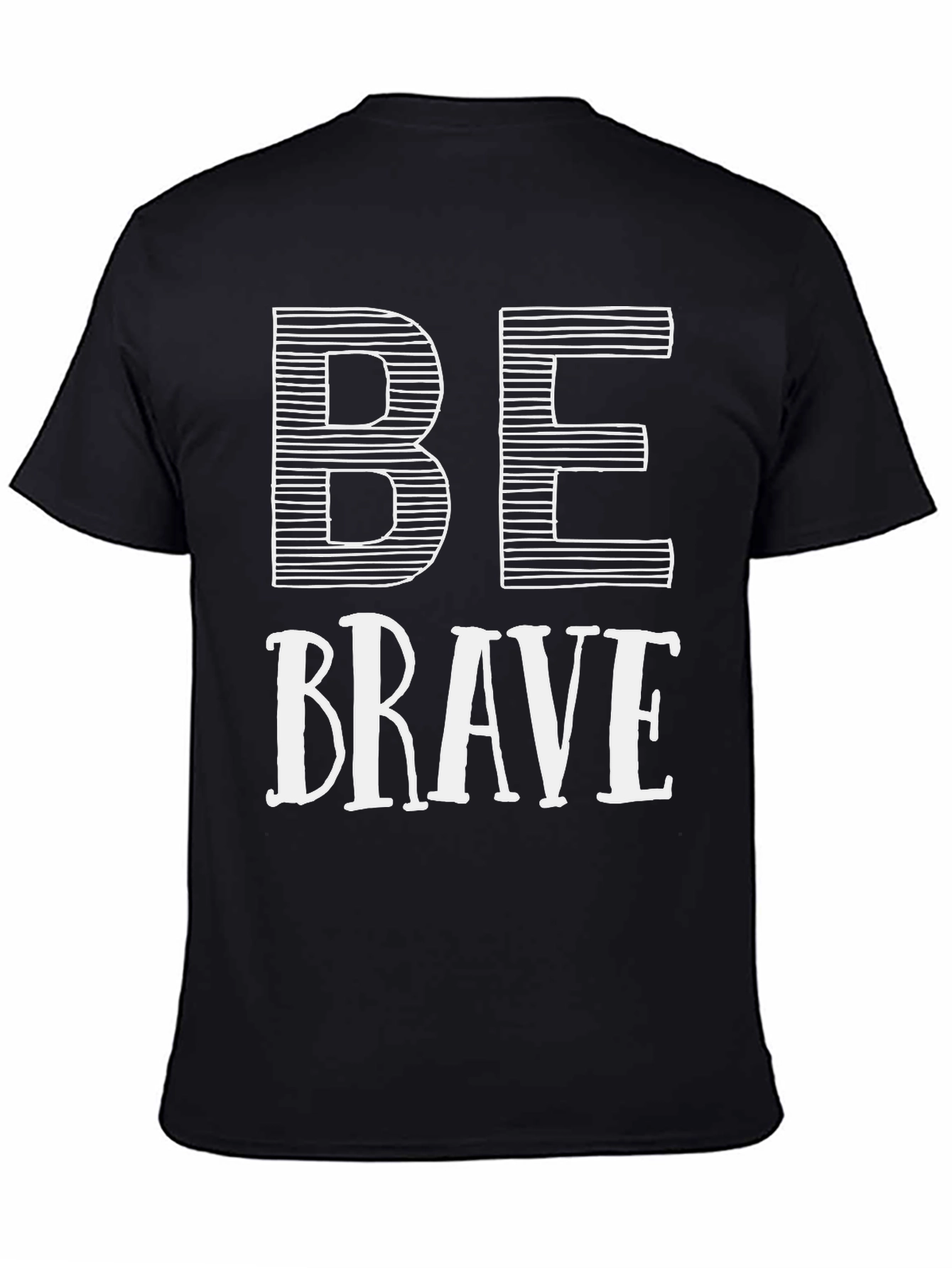 Be Brave Graphic Tee - Mens Black T-Shirt