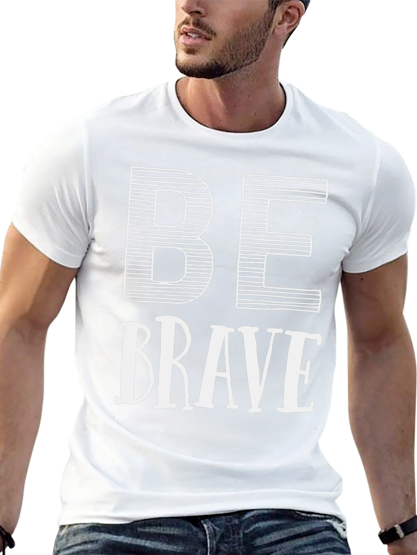 Be Brave Graphic Tee - Mens Black T-Shirt